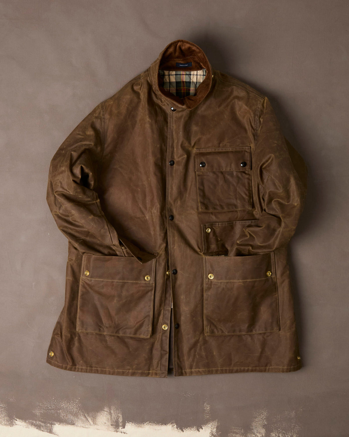 Brown Waxed Cotton Stable Jacket