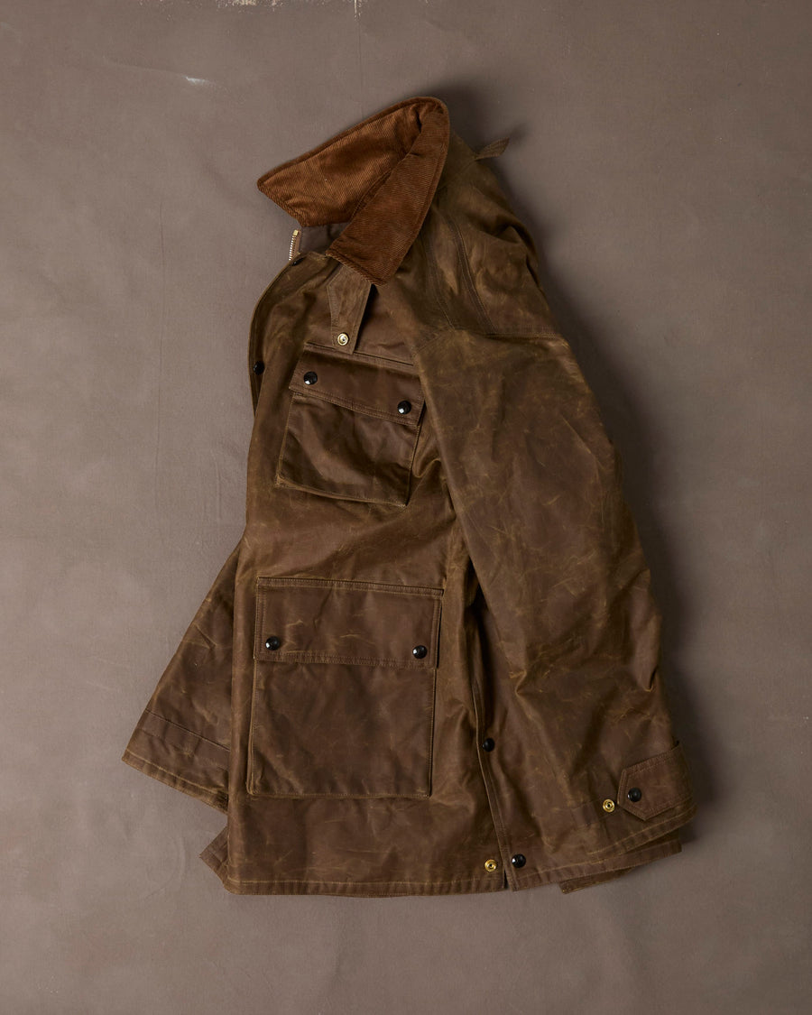Brown Waxed Cotton Stable Jacket