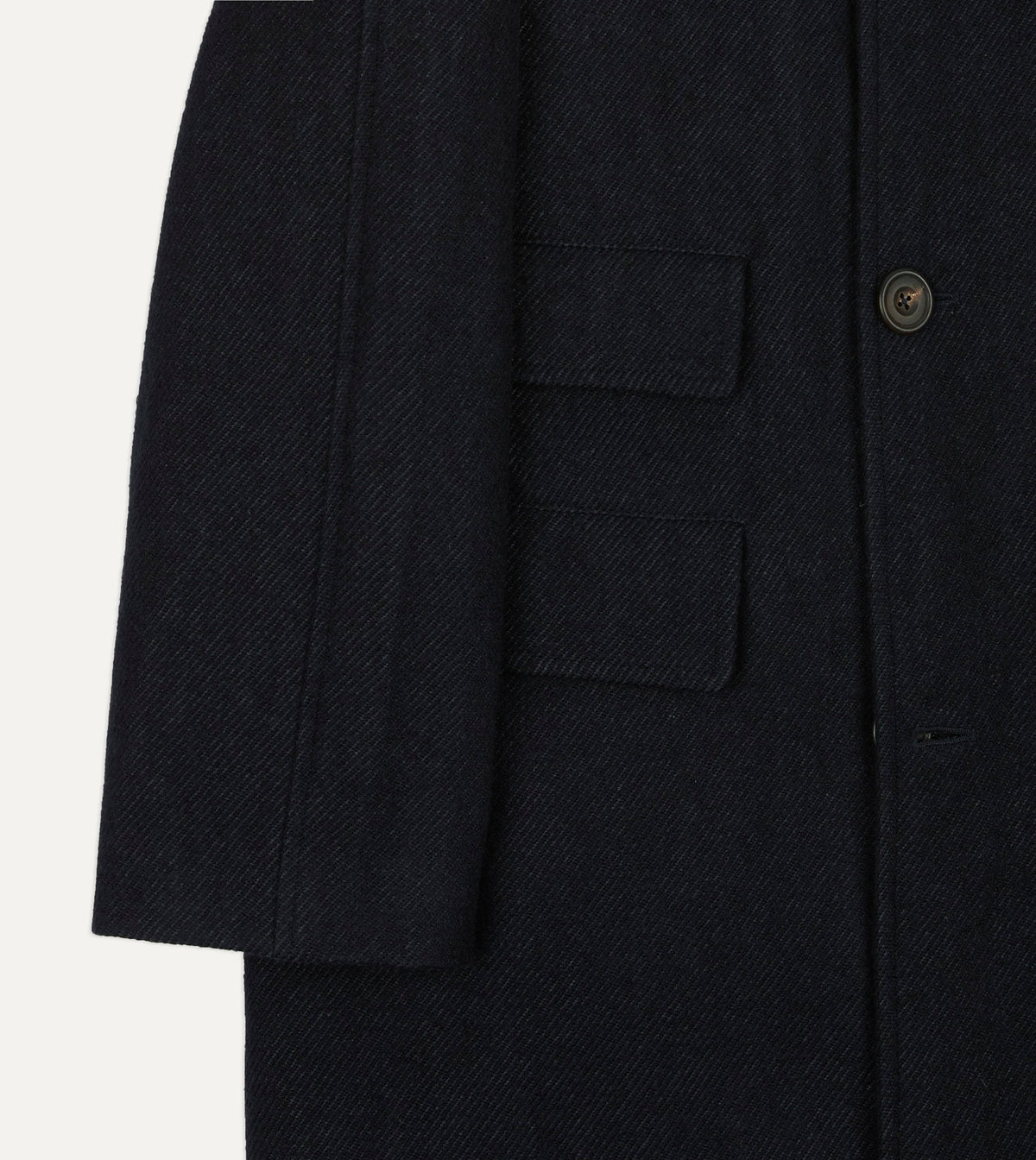 Navy Wool Car Coat