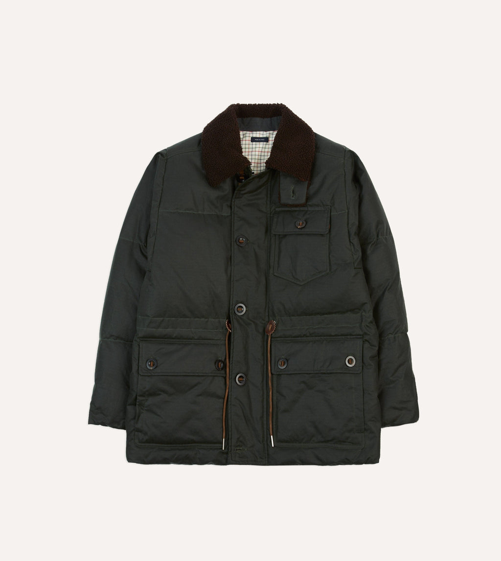 Coverall Jacket Drake Green Jacket Drake's Waxed Coverall Jacket