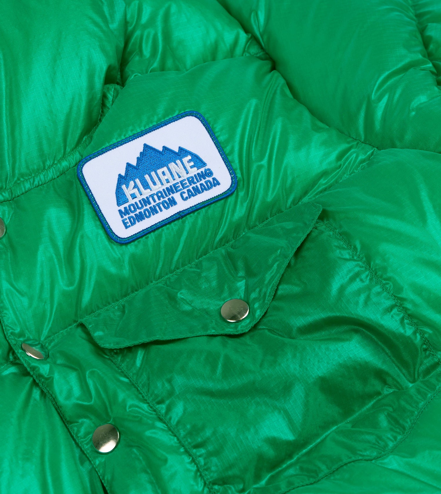 Kluane Mountaineering Green Nylon Snap Parka