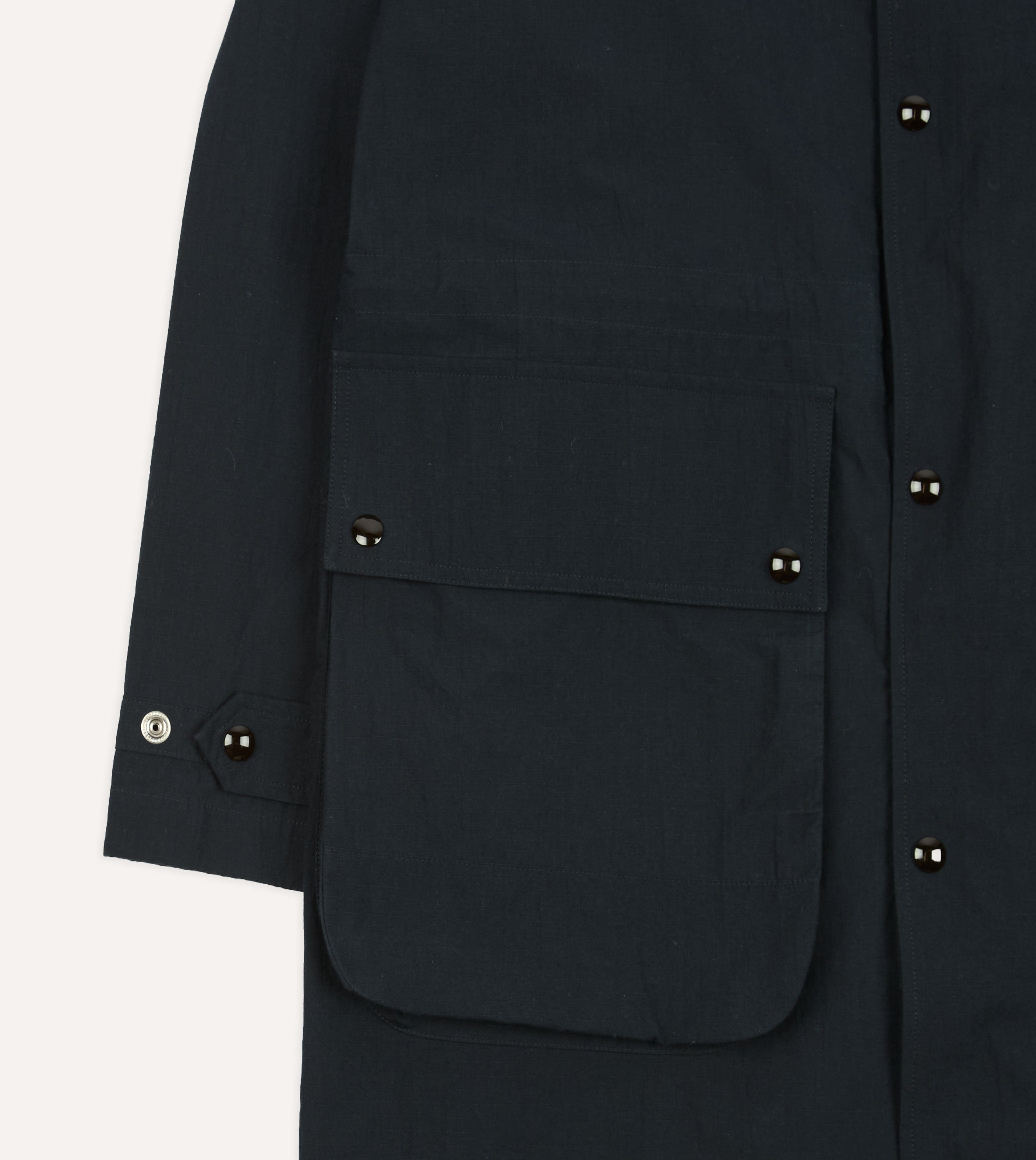 Navy Ripstop Cotton D-77 Parka – Drakes