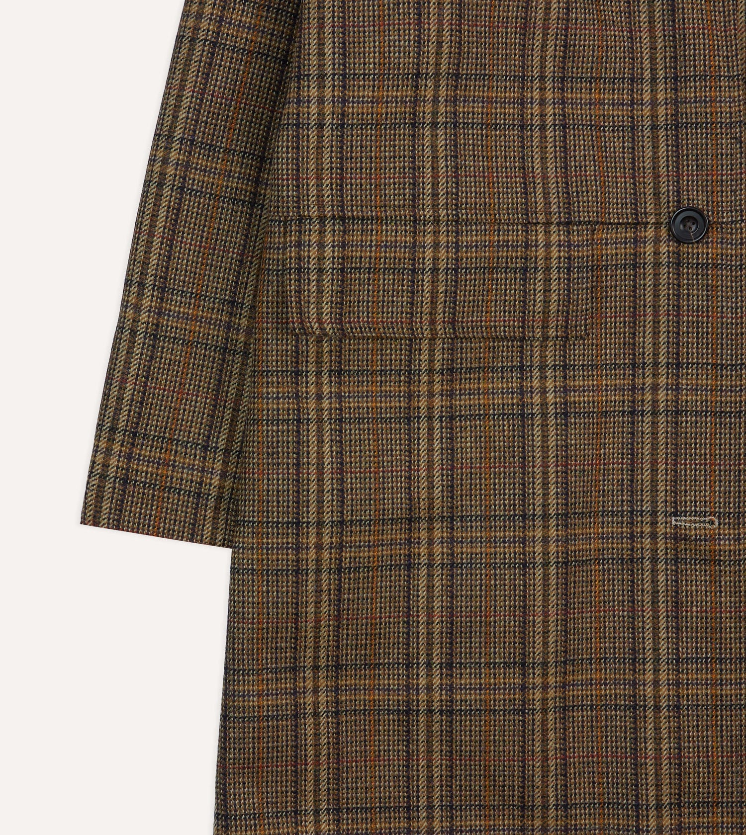 Reversible Cotton–Tweed Raglan Mac