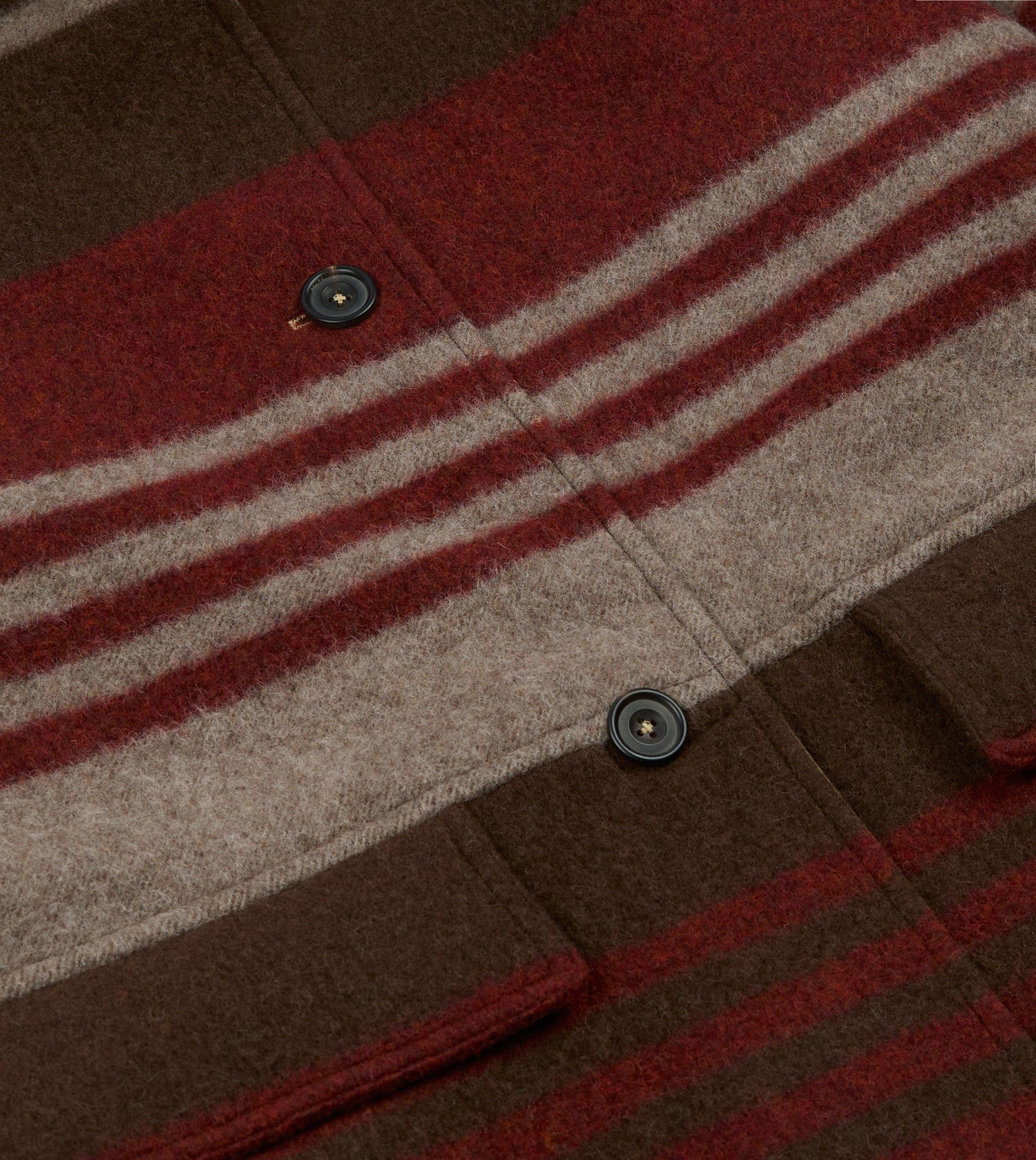 Reversible Cotton–Blanket Raglan Mac