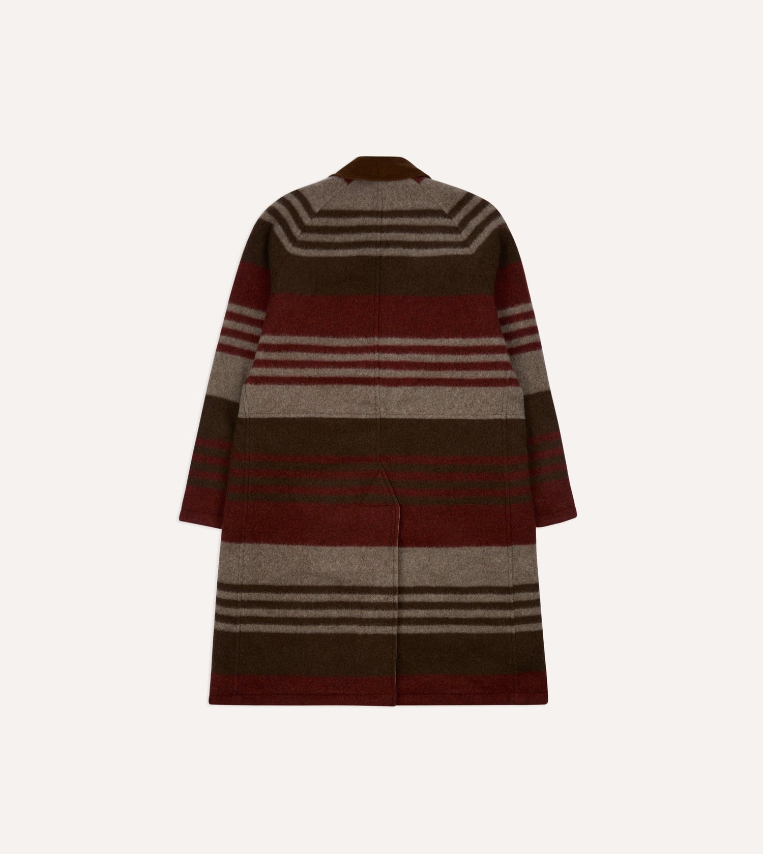 Reversible Cotton–Blanket Raglan Mac