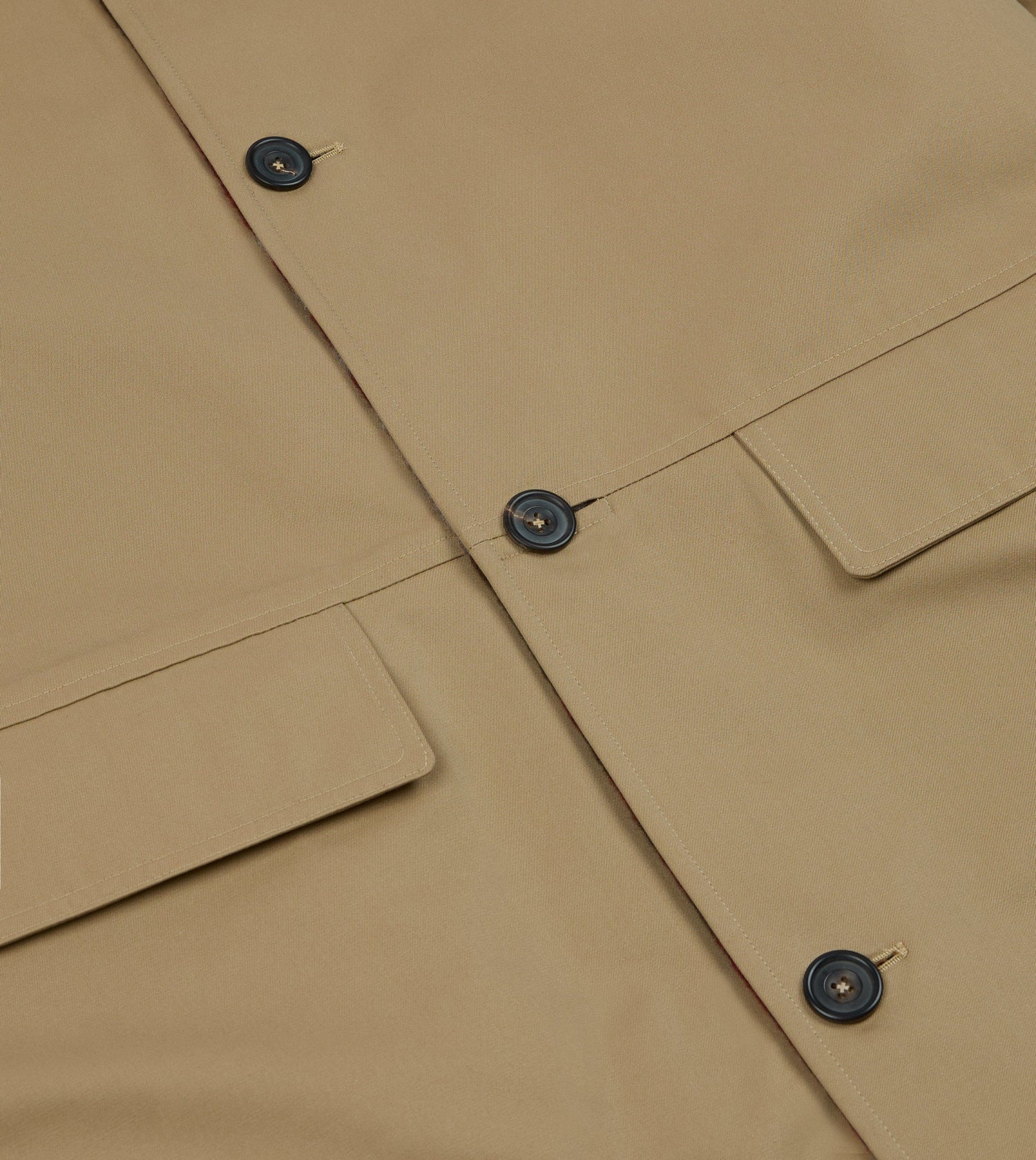 Reversible Cotton–Blanket Raglan Mac