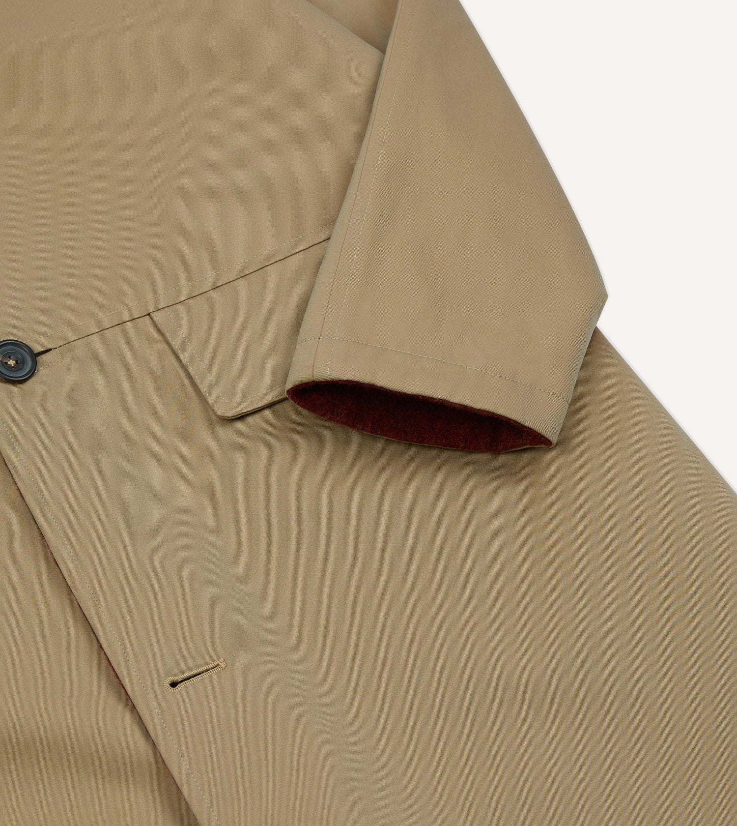 Reversible Cotton–Blanket Raglan Mac