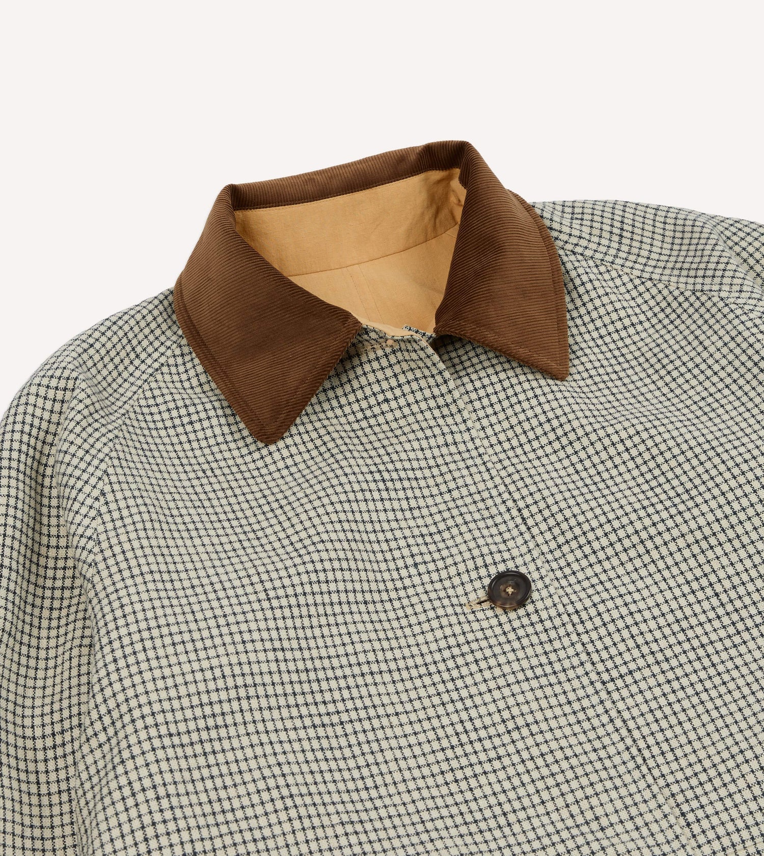 Reversible Linen–Cotton Raglan Mac