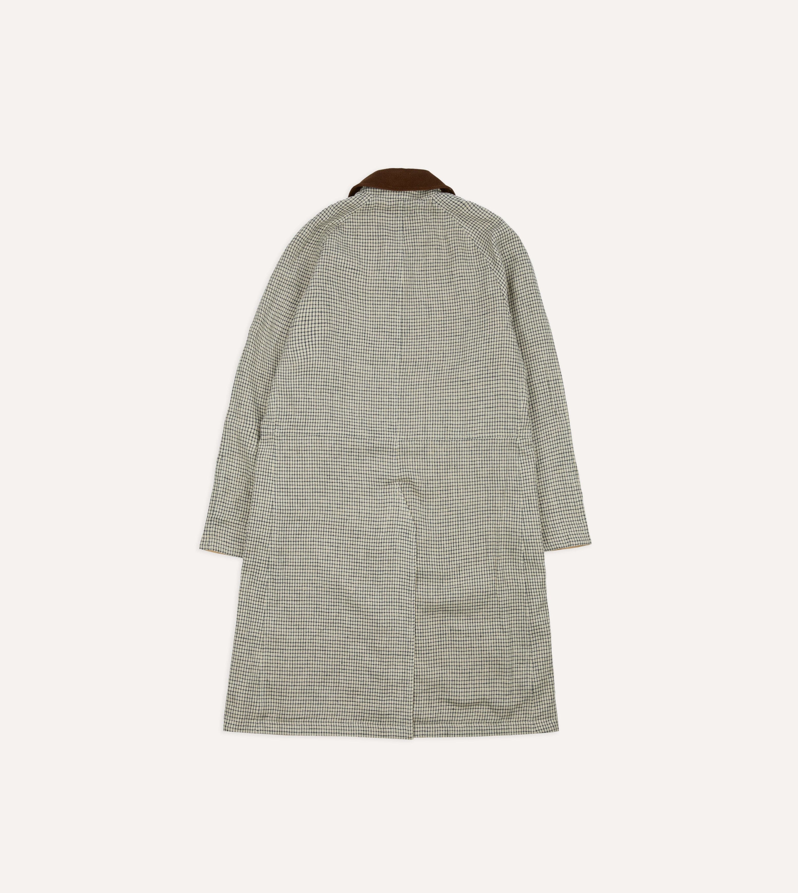 Reversible Linen–Cotton Raglan Mac