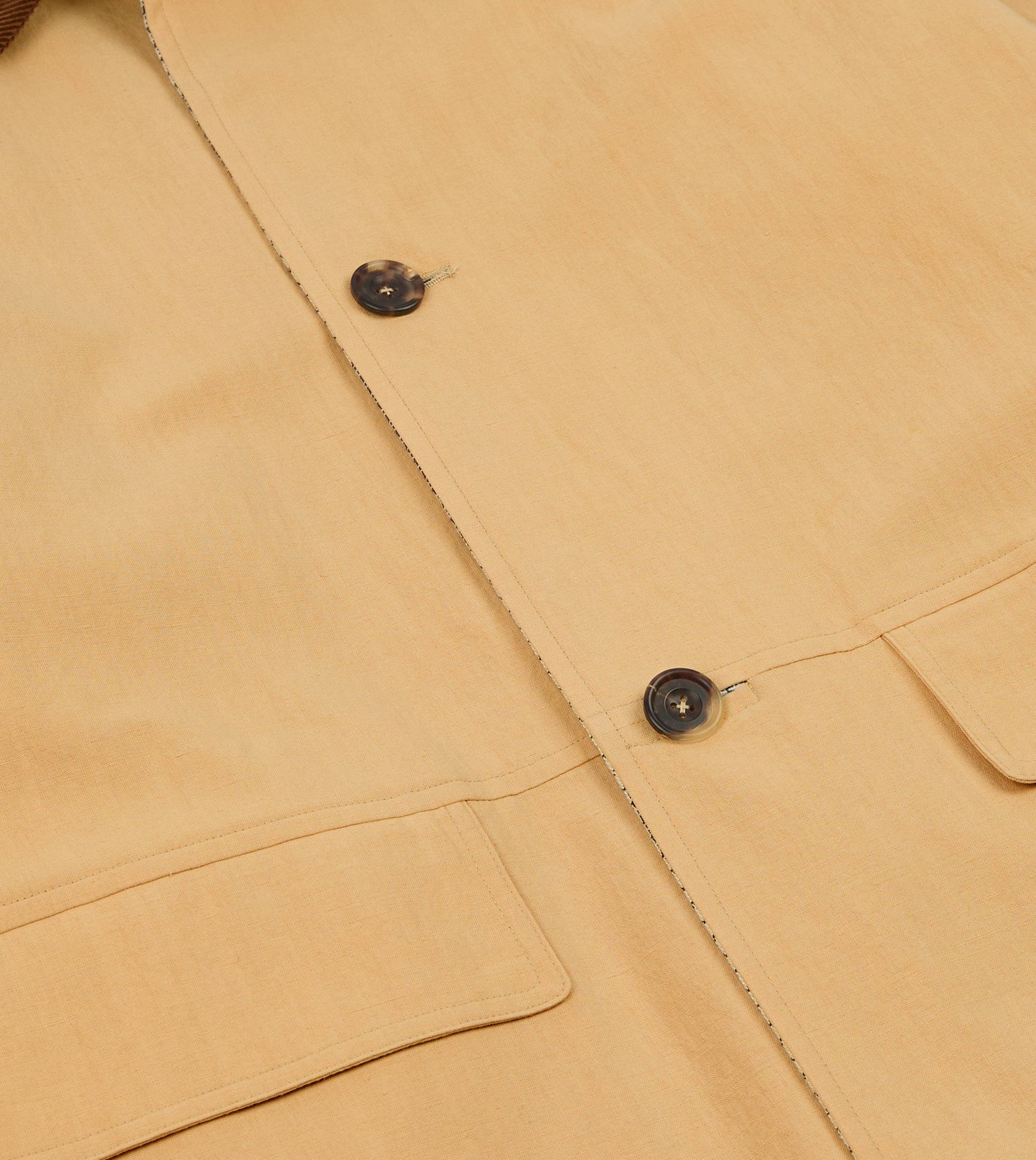 Reversible Linen–Cotton Raglan Mac