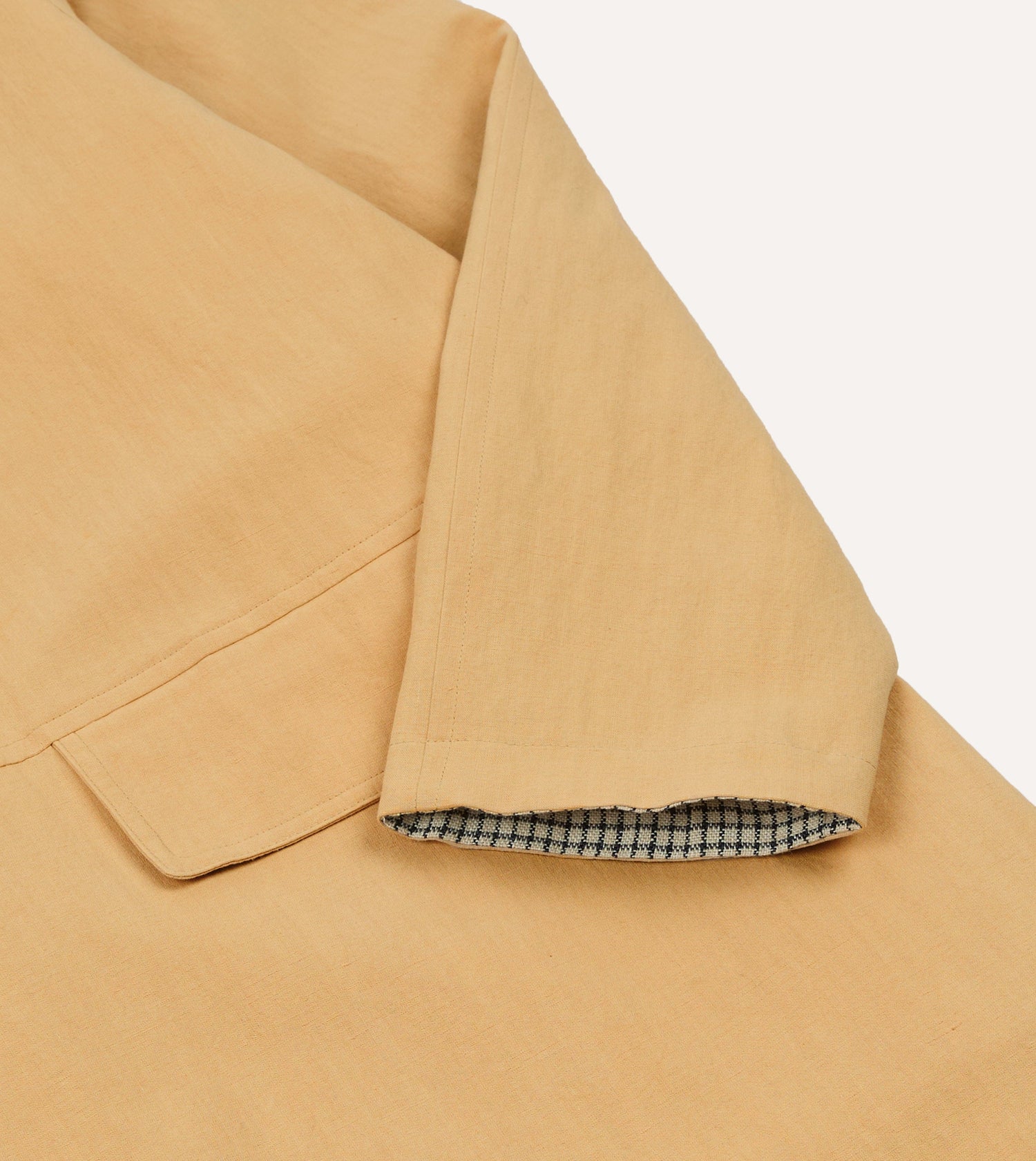 Reversible Linen–Cotton Raglan Mac