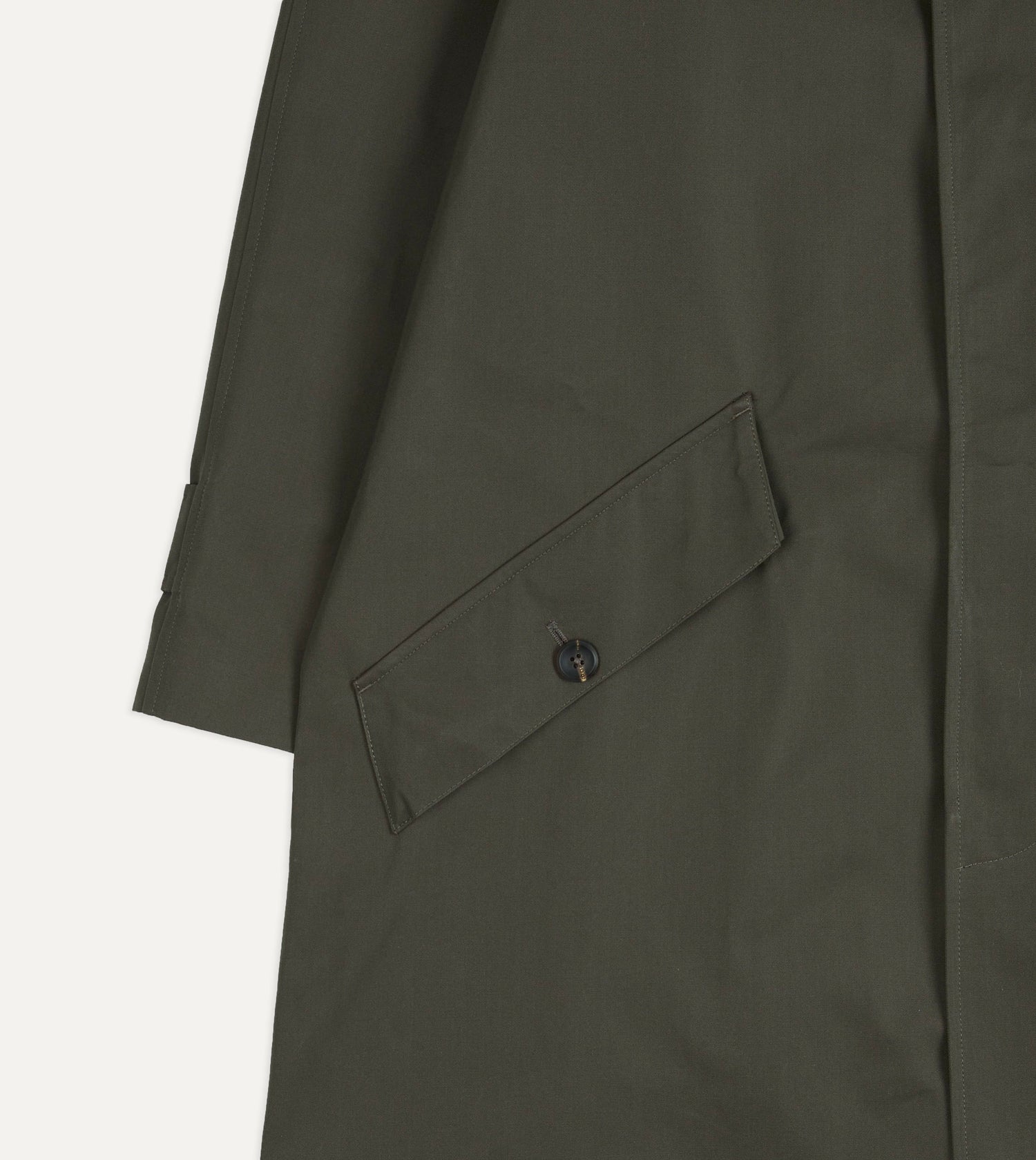 Olive Cotton Raglan Mac