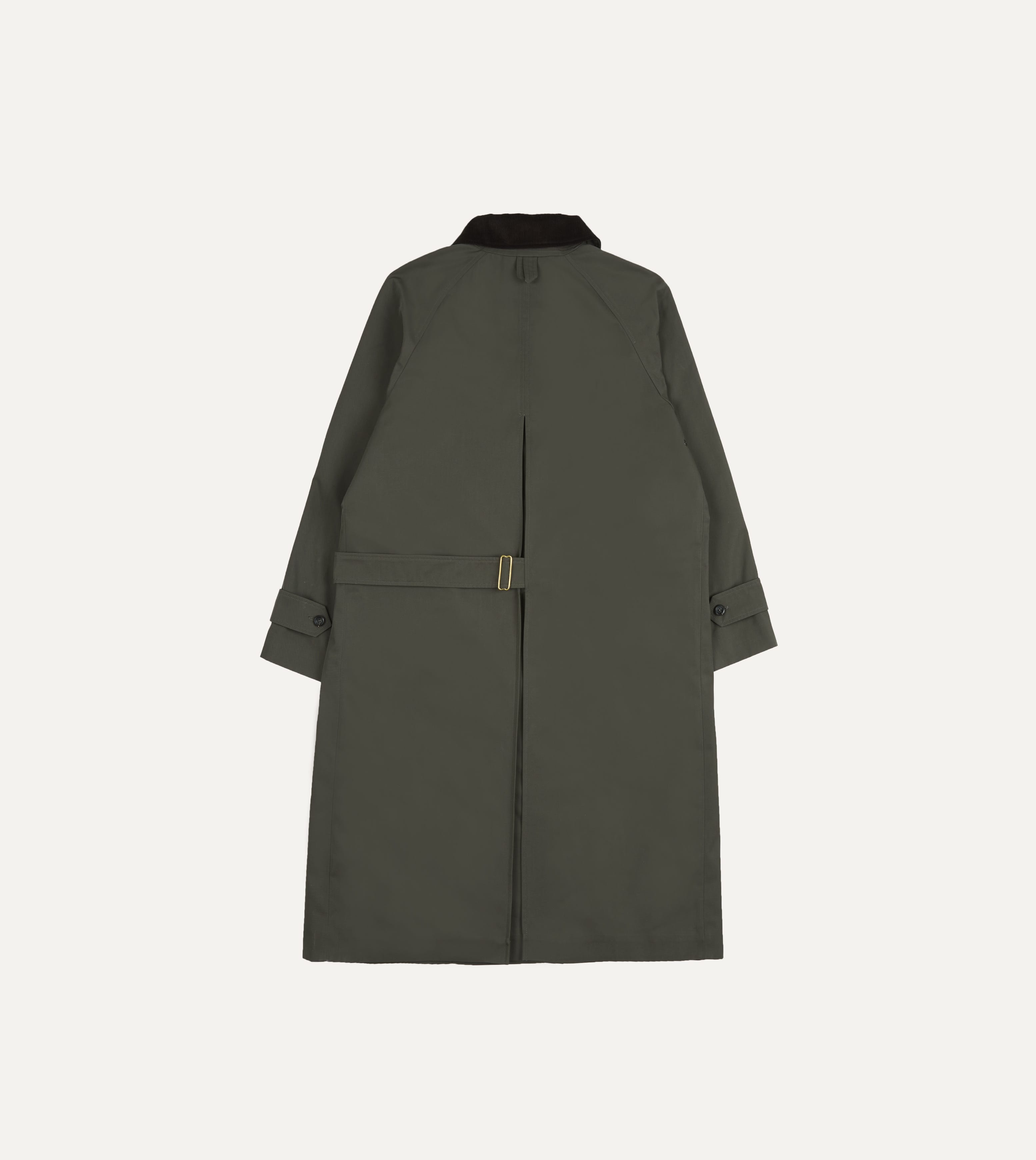 Olive Cotton Raglan Mac