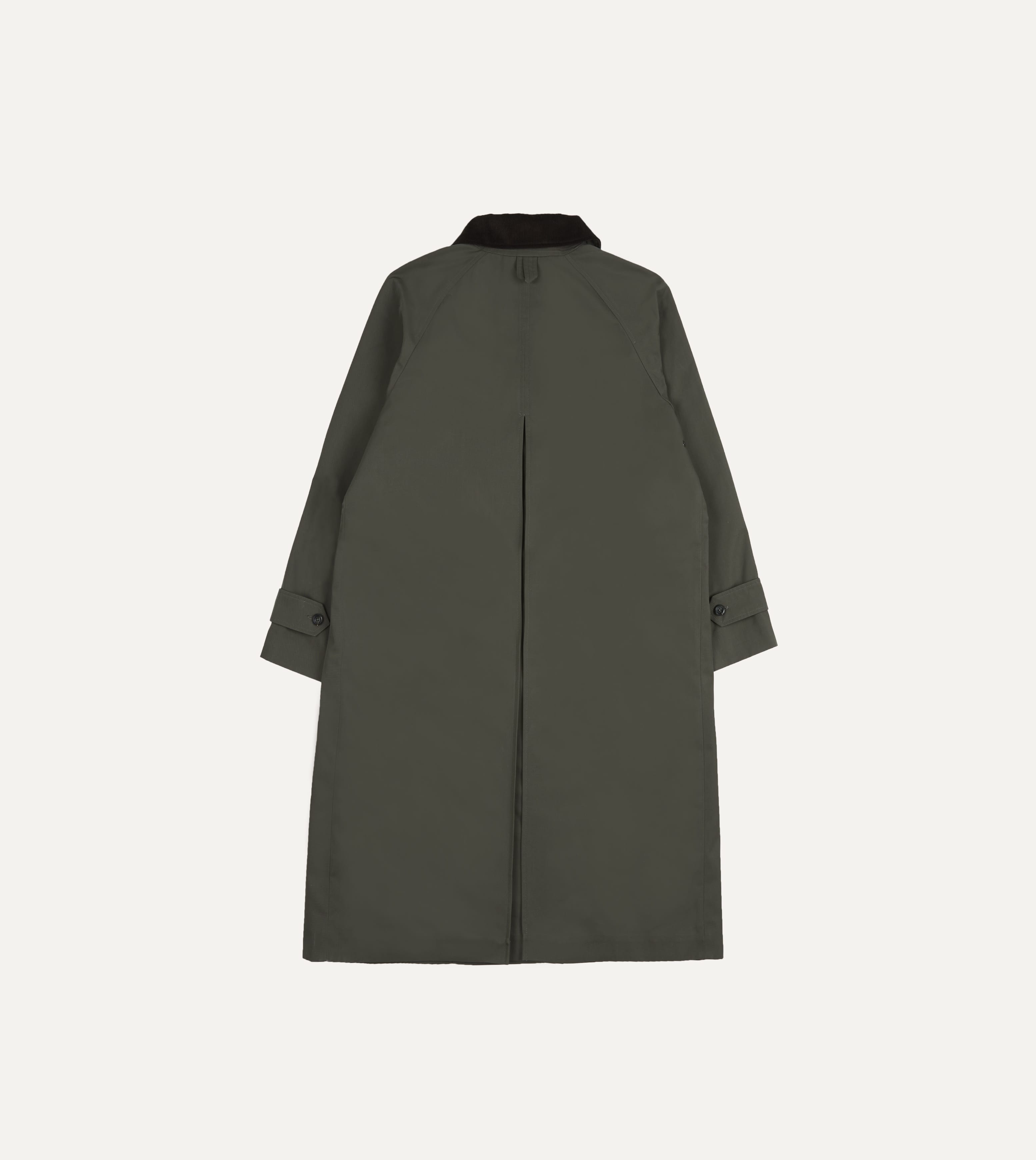 Olive Cotton Raglan Mac