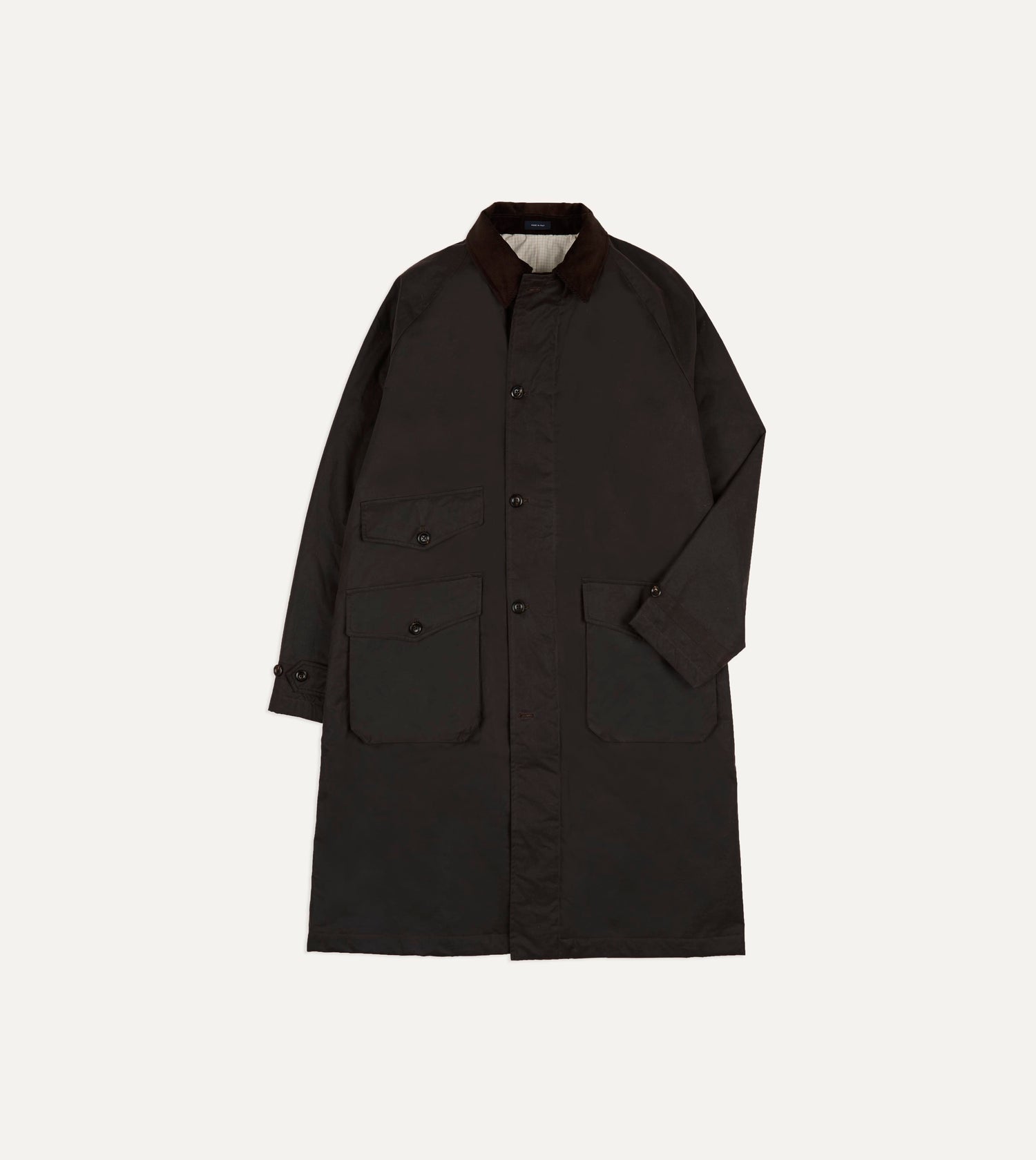 Brown Waxed Cotton Service Mac