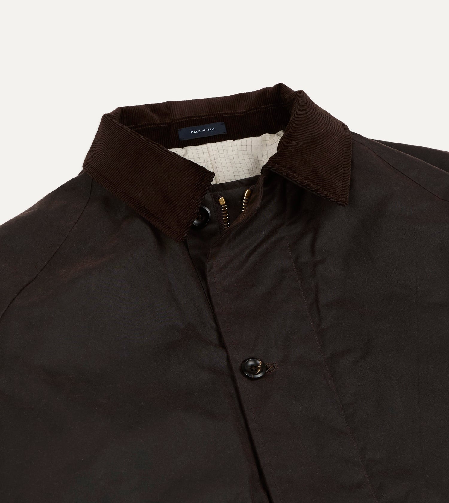 Brown Waxed Cotton Service Mac