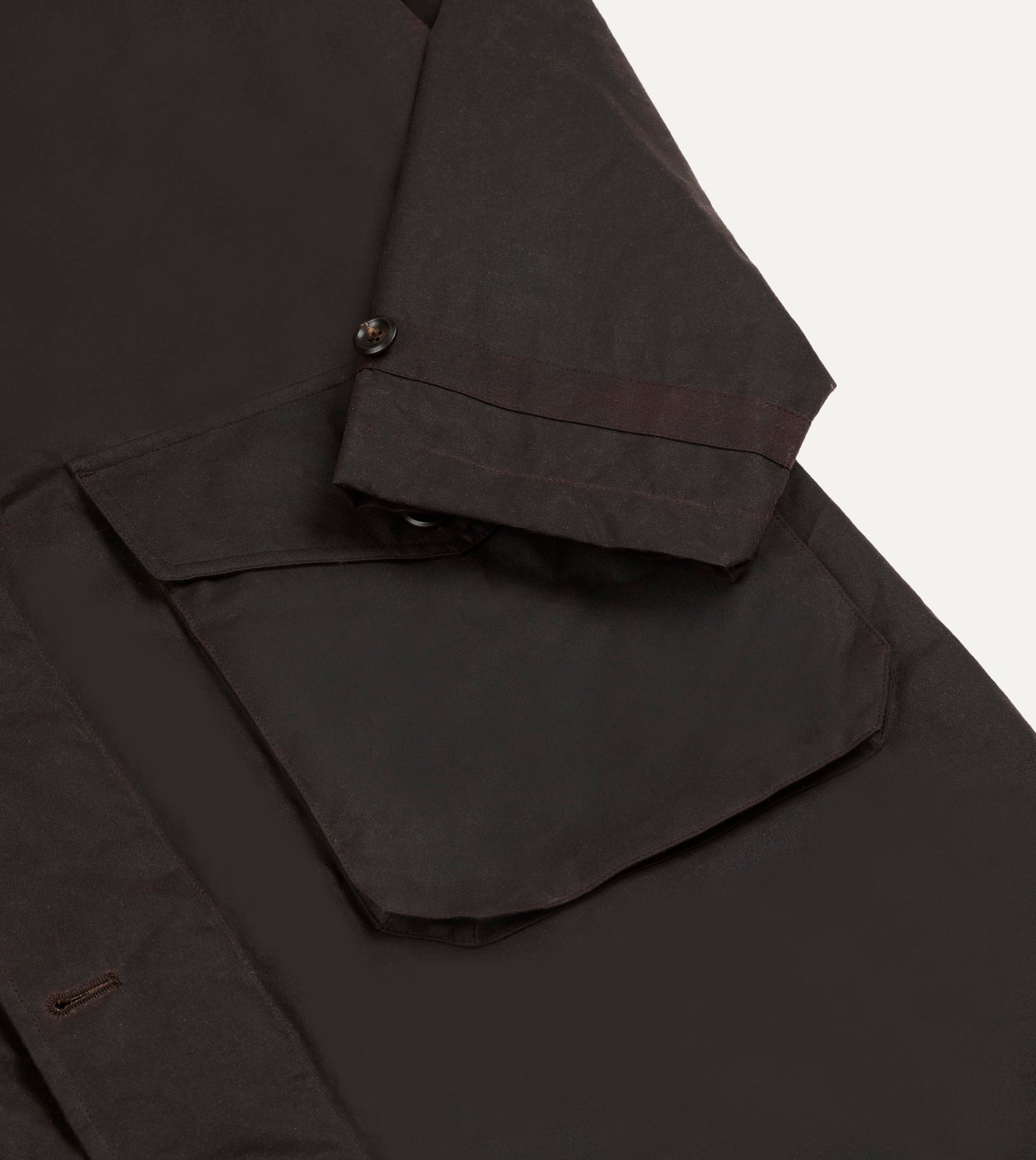 Brown Waxed Cotton Service Mac