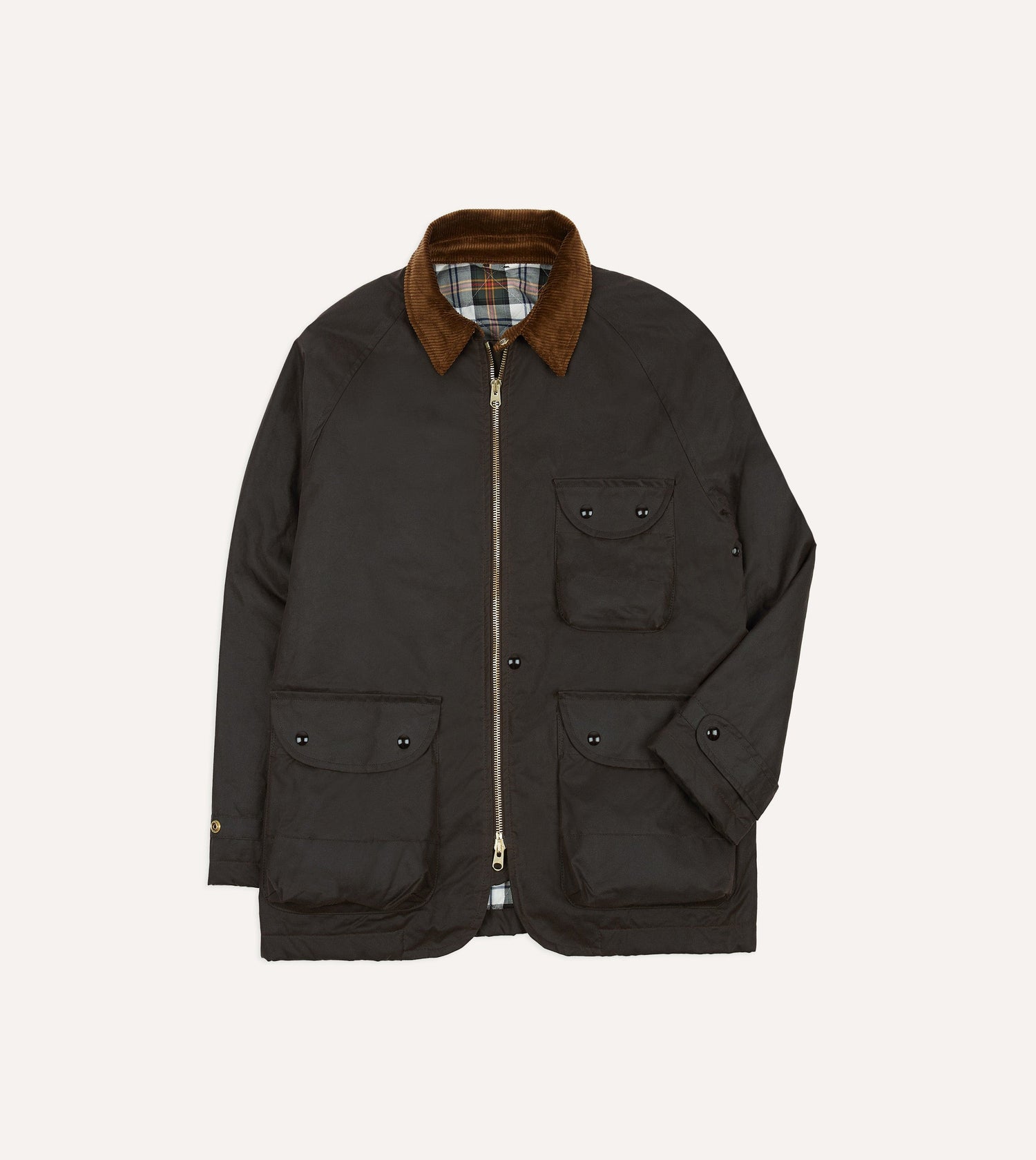Brown Waxed Coverall Jacket