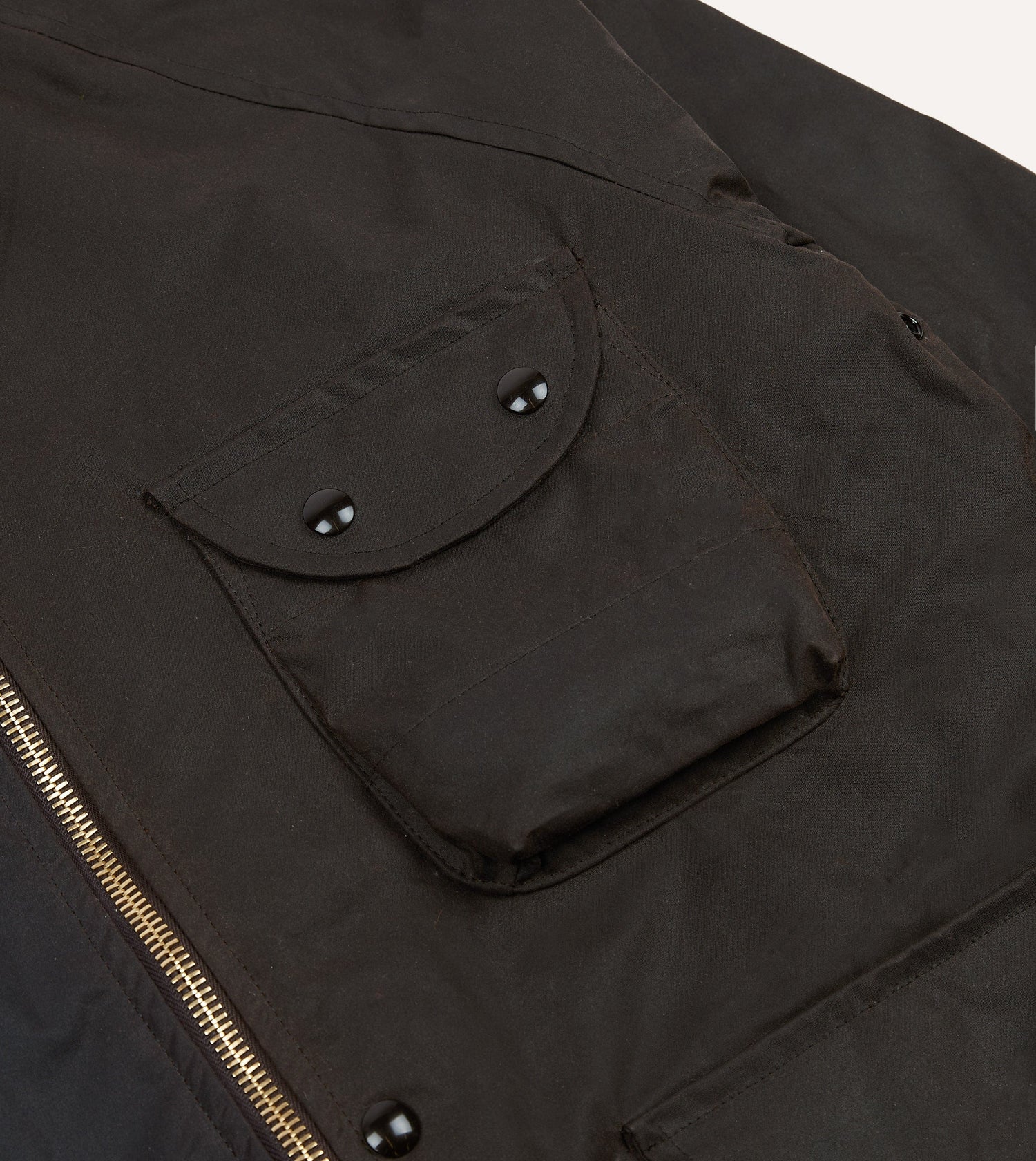 Brown Waxed Coverall Jacket