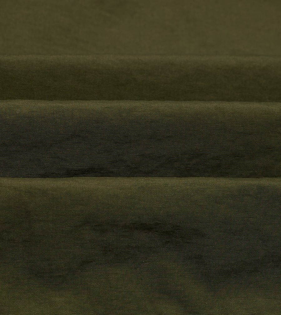 Olive and Ecru Nylon Windbreaker