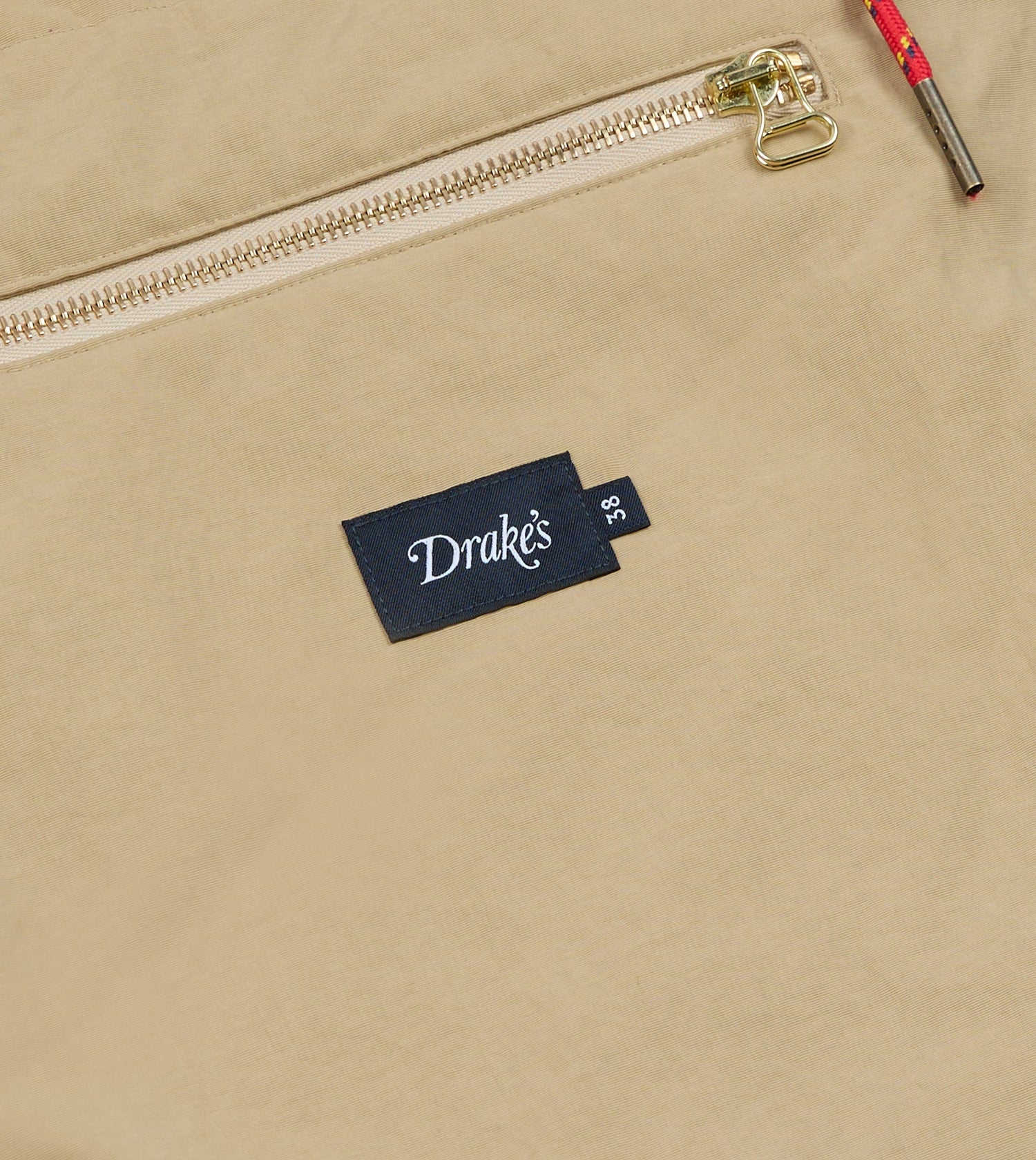 Olive and Ecru Nylon Windbreaker