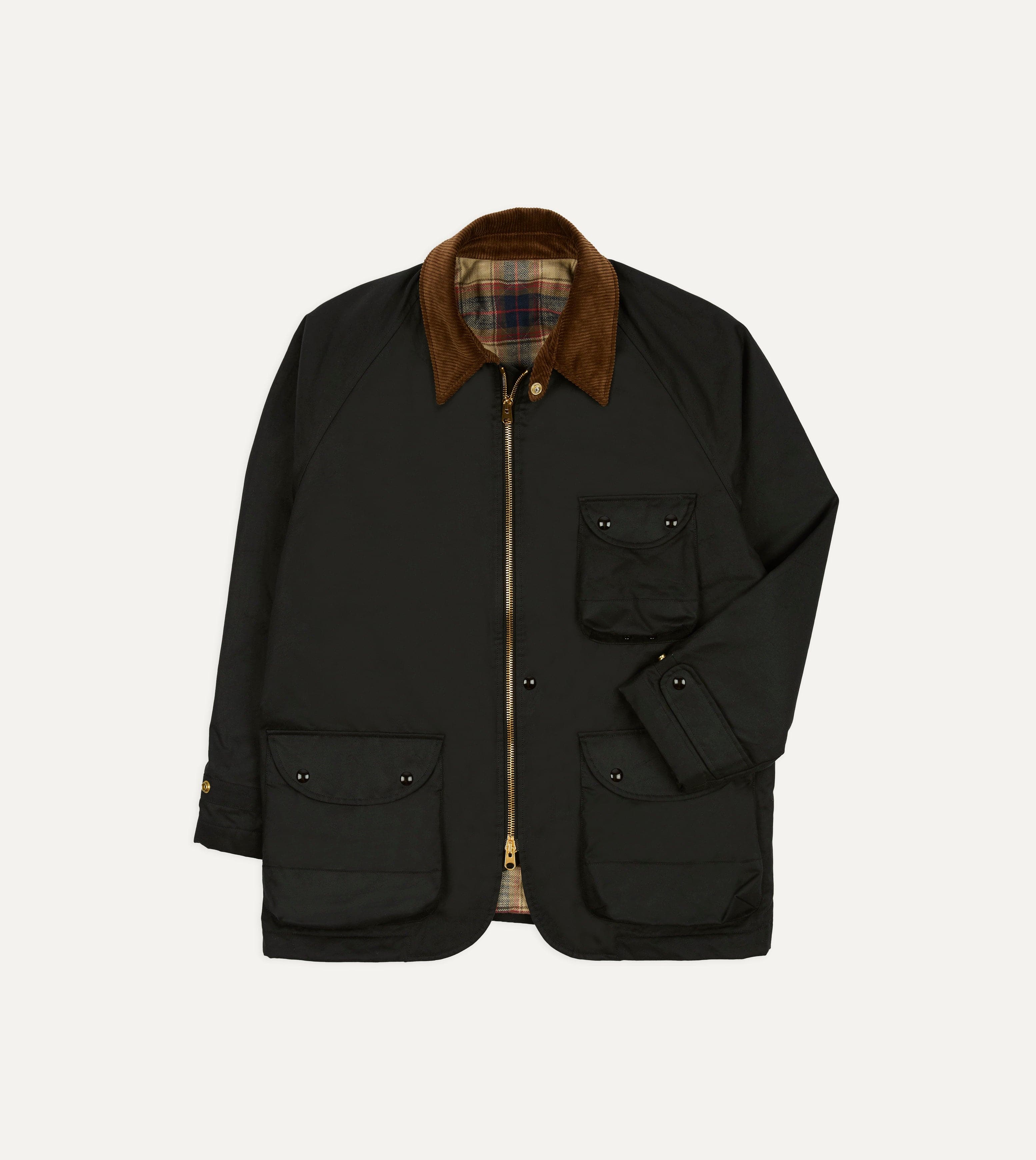 Drake's by A. Levine Black Waxed Coverall Jacket
