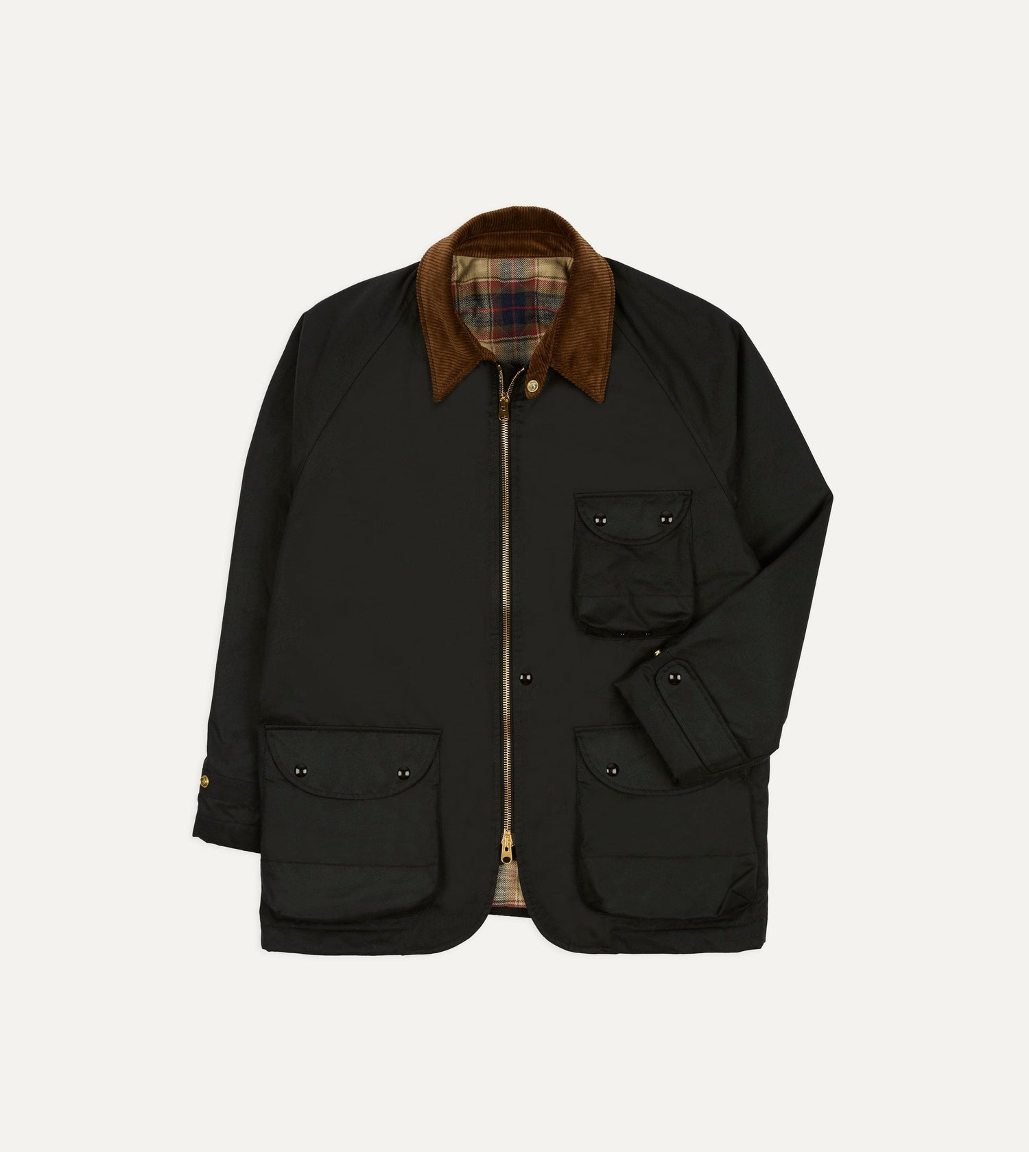 Drake's by A. Levine Black Waxed Coverall Jacket