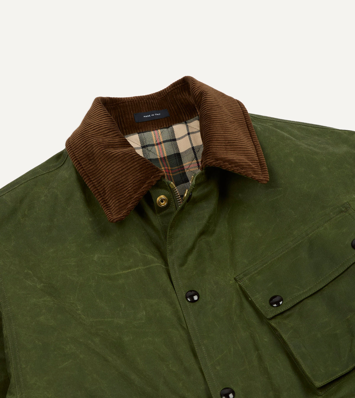 Light Green Waxed Cotton Wader Jacket