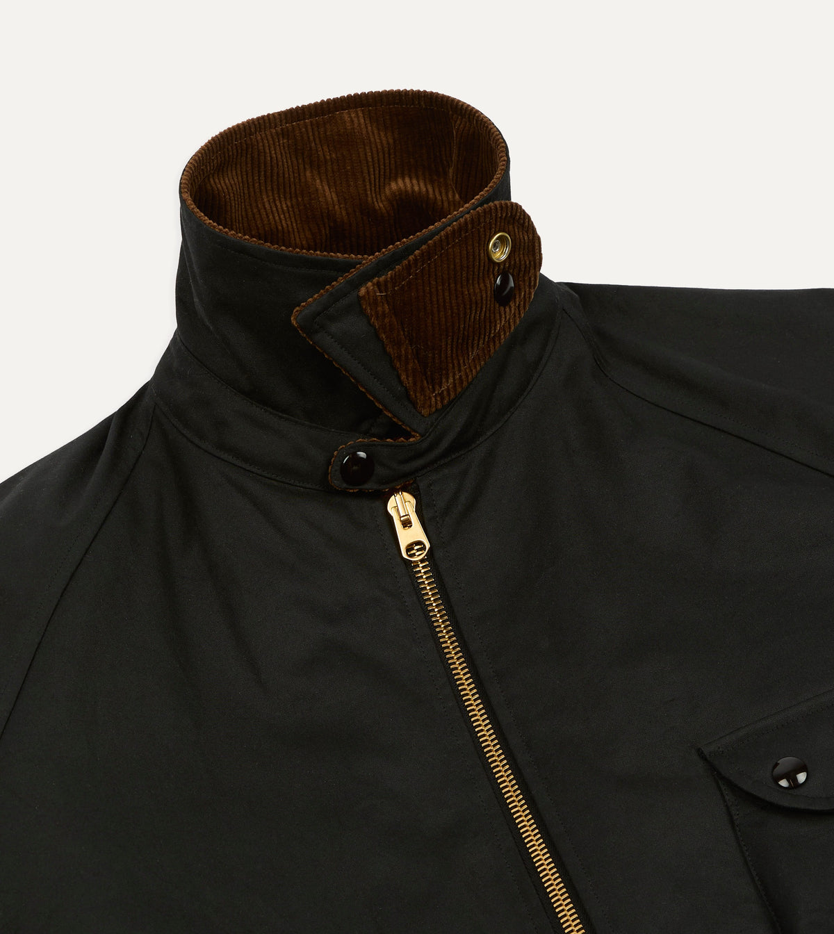 Black Waxed Coverall Jacket