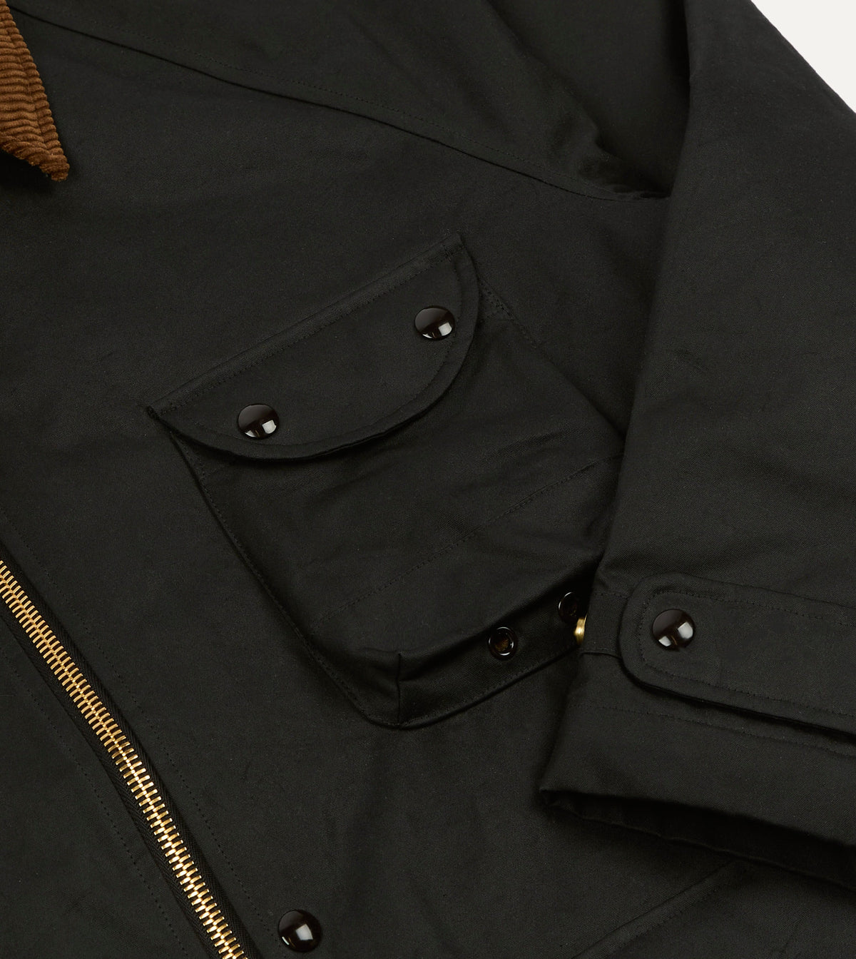 Black Waxed Coverall Jacket
