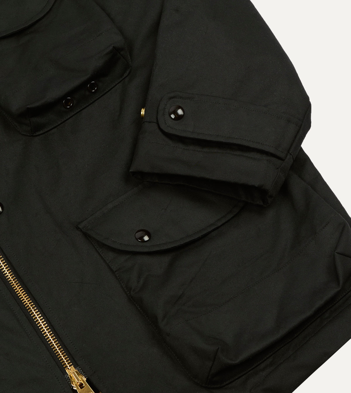 Black Waxed Coverall Jacket