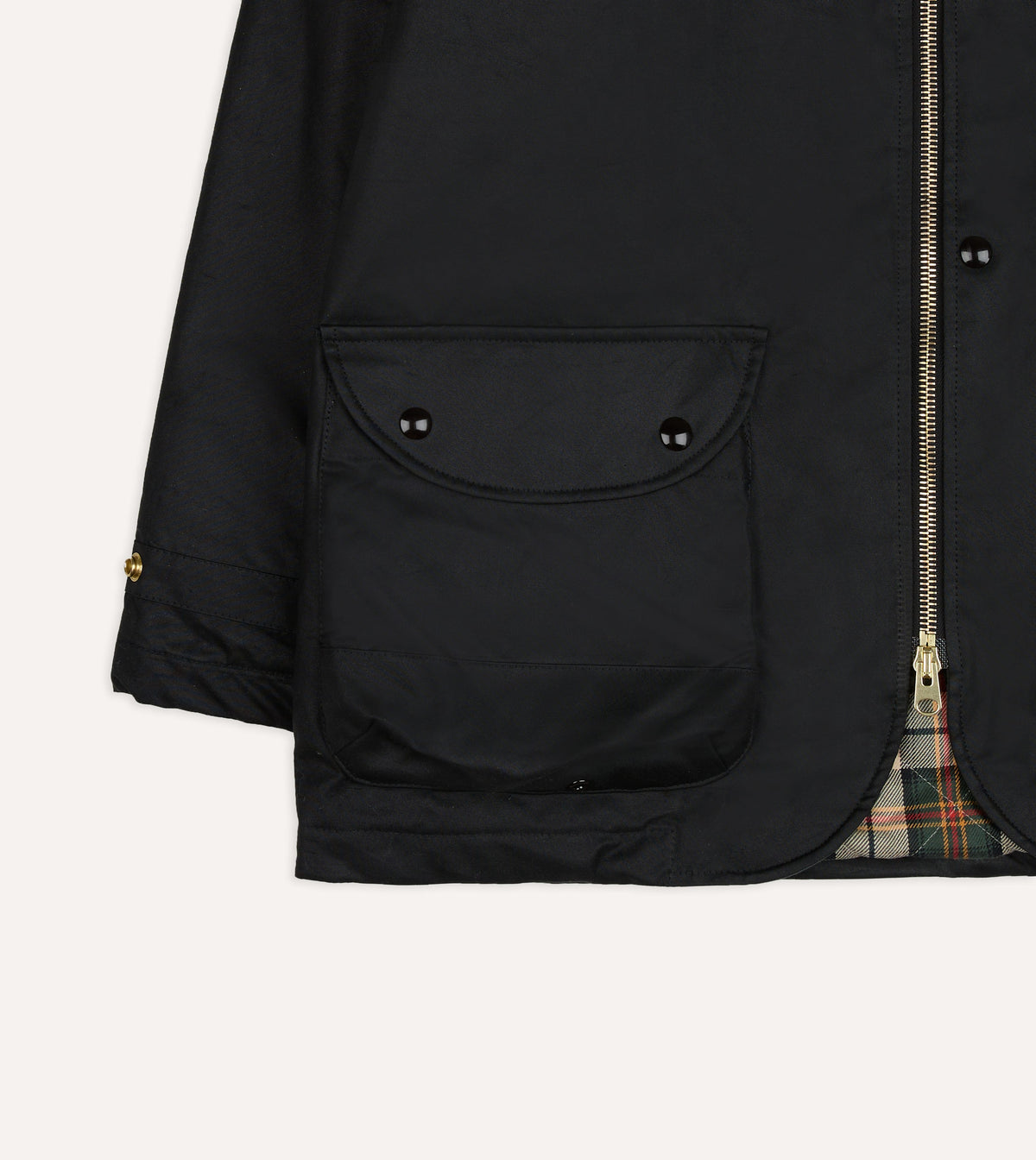 Black Waxed Coverall Jacket