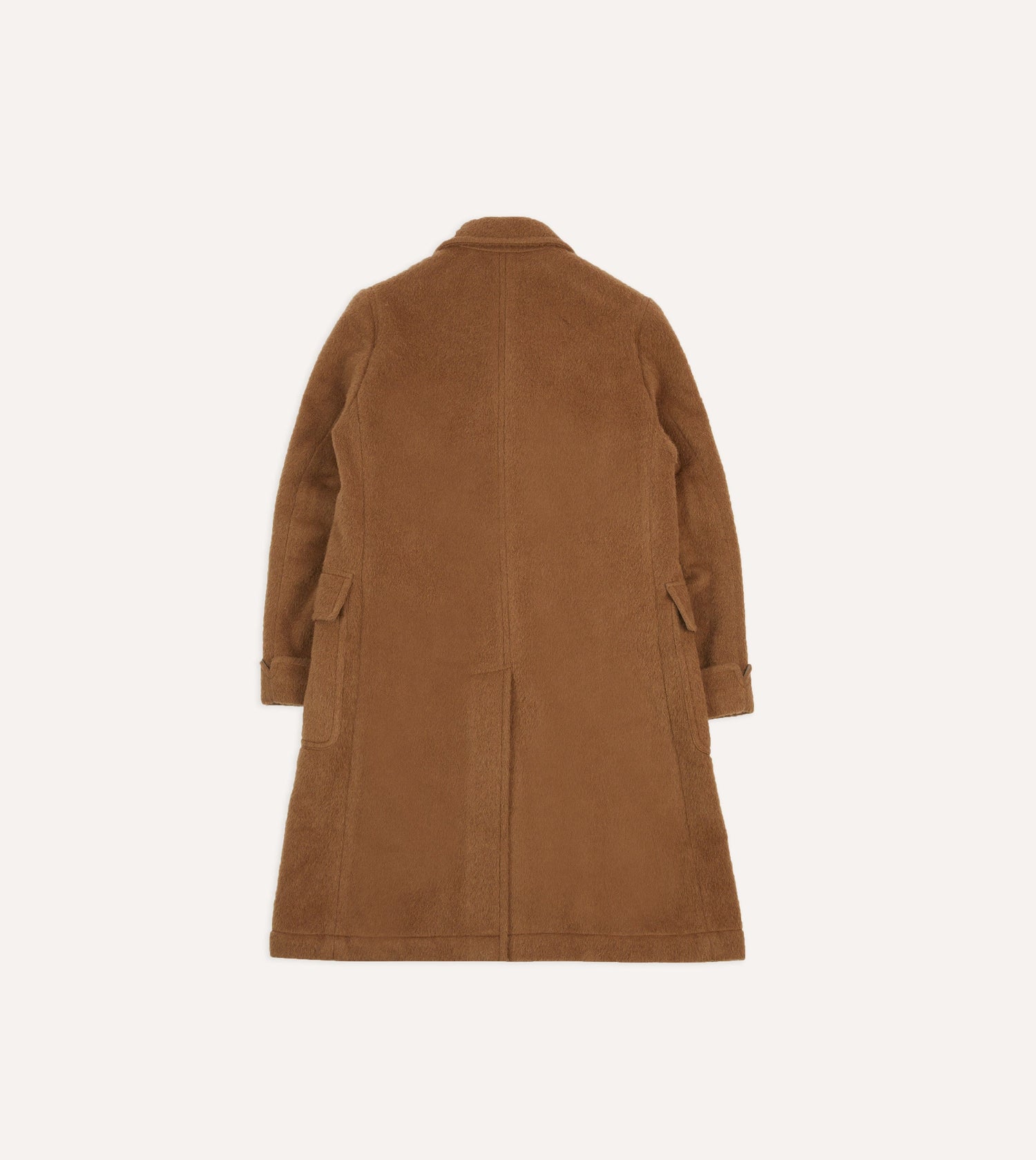 Caramel Double-Breasted Teddy Overcoat