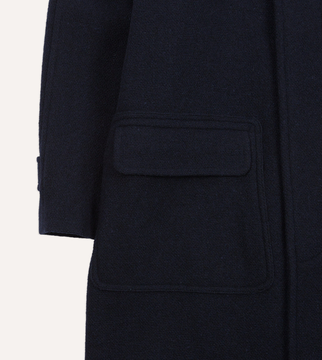 Navy Wool Raglan Coat – Drakes