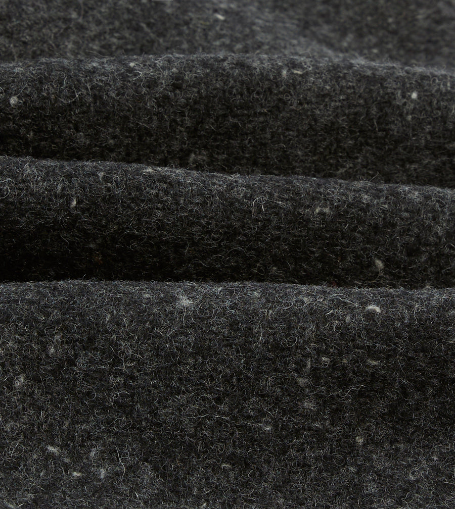 Grey Flecked Wool Raglan Coat
