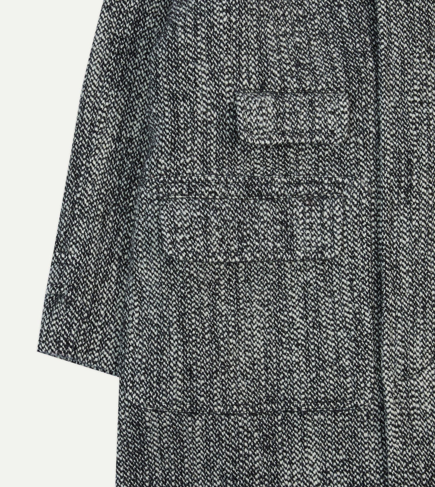 Salt and Pepper Wool Raglan Coat
