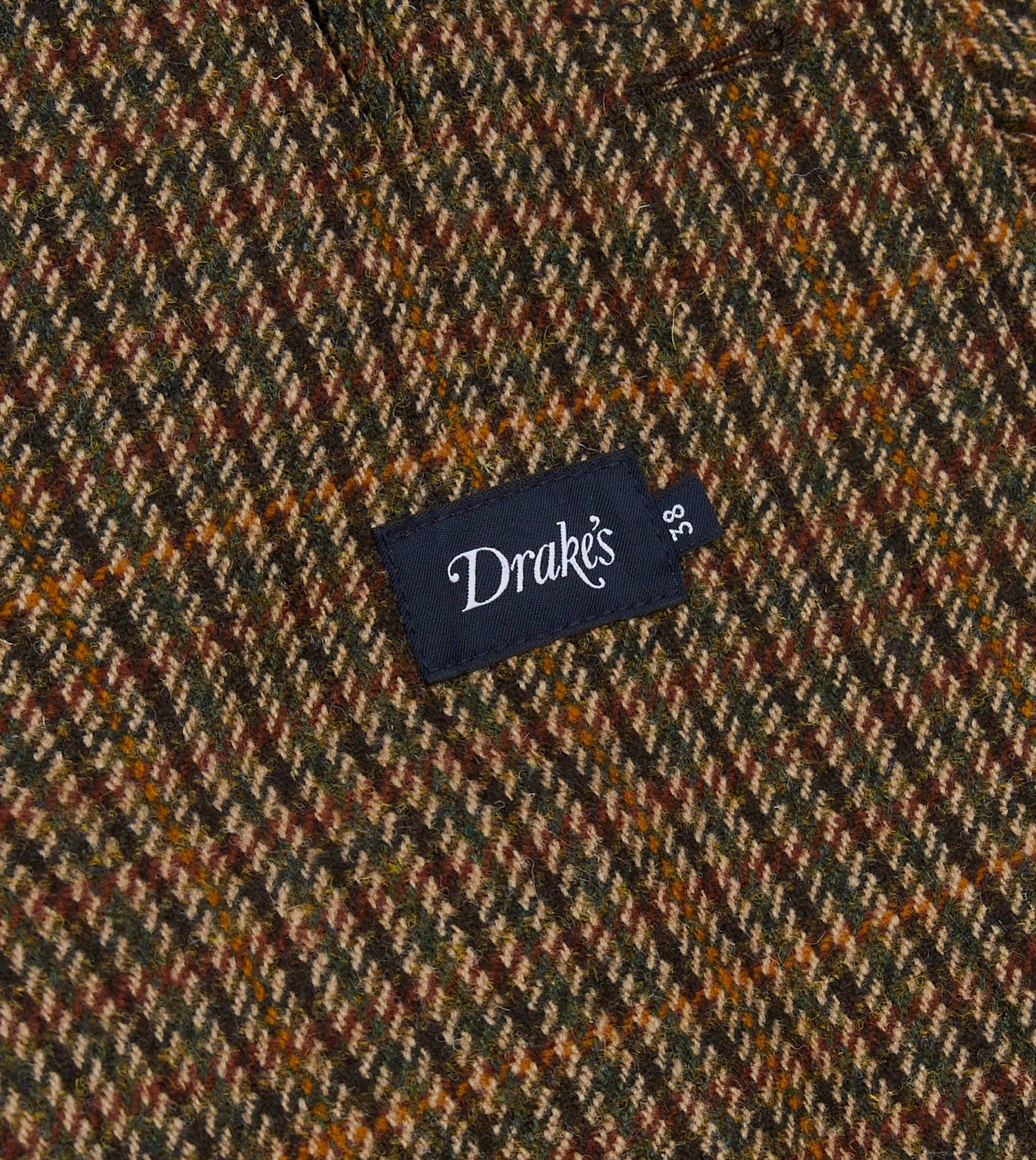 Brown Wool Tweed Raglan Coat