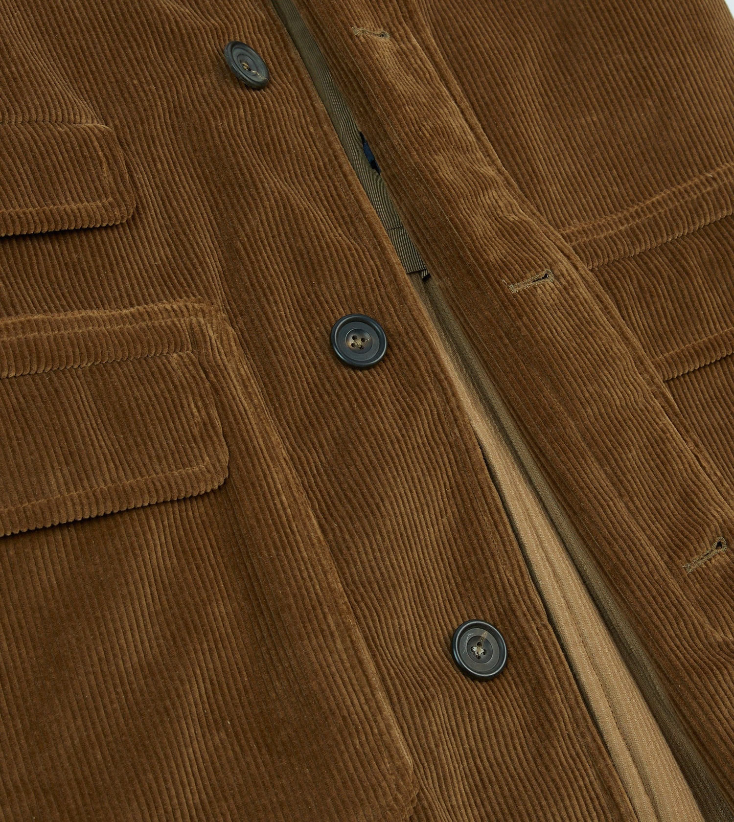 Tan Corduroy Raglan Coat