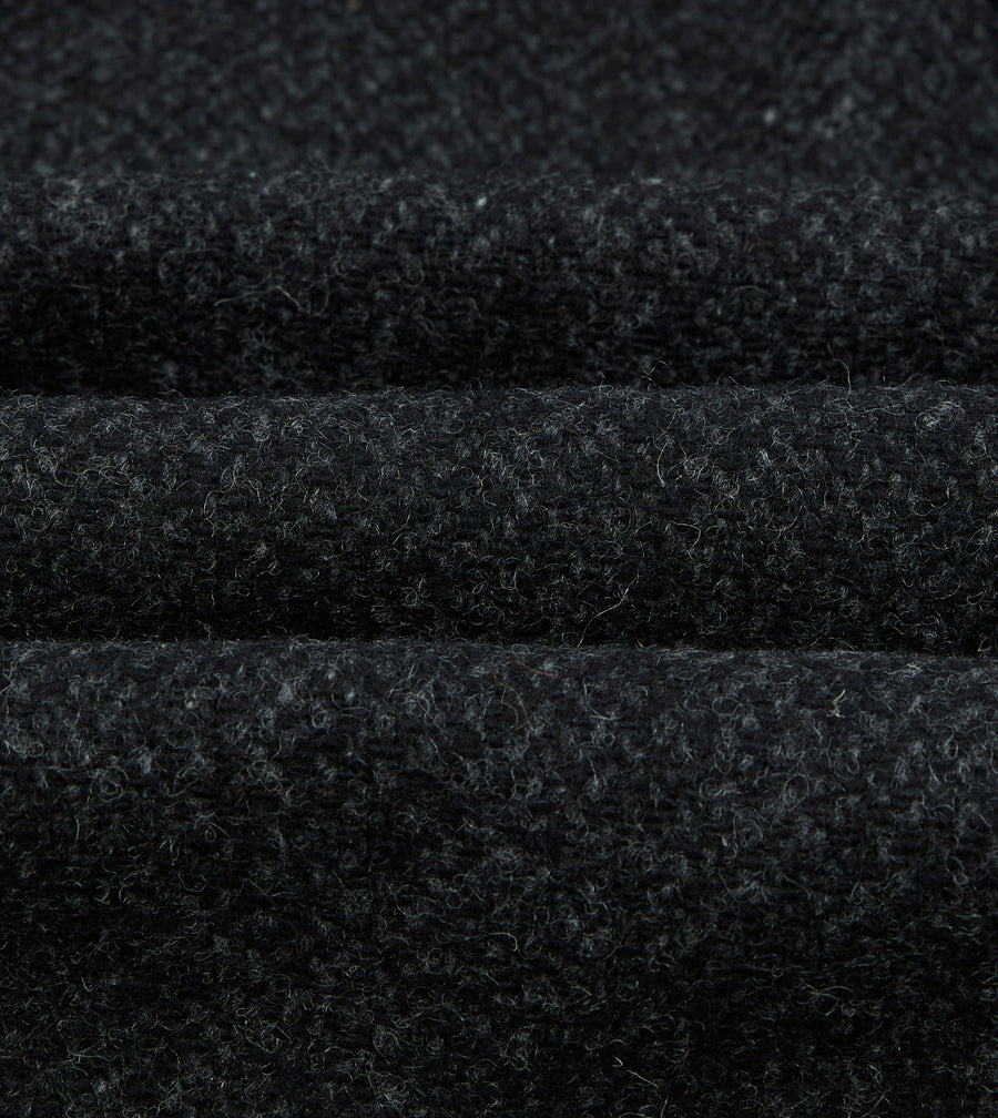 Drake's by A. Levine Black Wool Raglan Overcoat