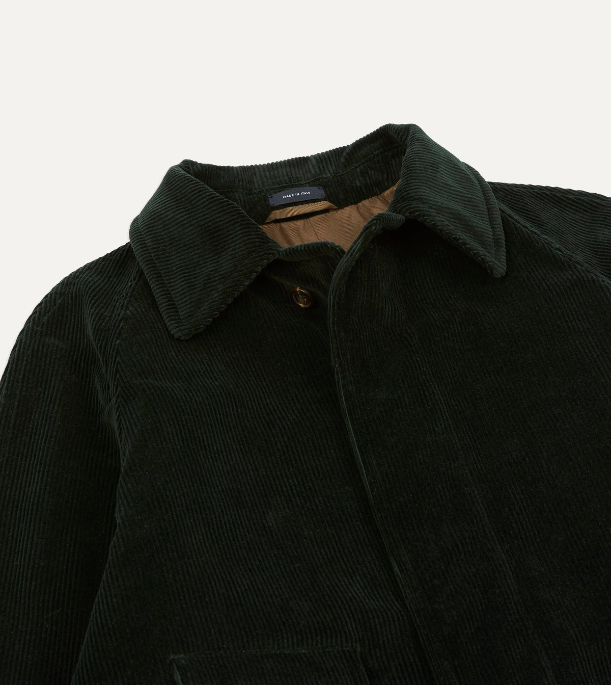 Dark Green Corduroy Raglan Coat