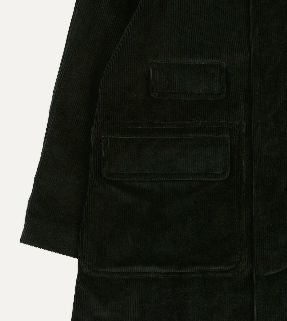 Dark Green Corduroy Raglan Coat
