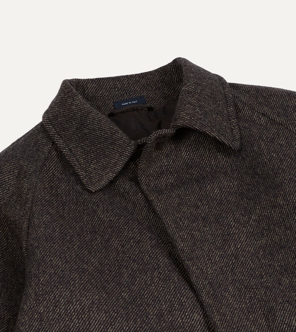 Brown Wool Raglan Overcoat
