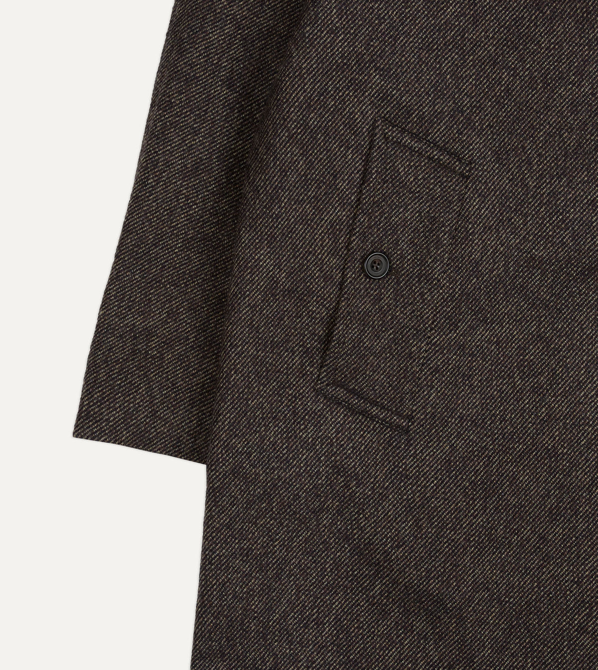 Brown Wool Raglan Overcoat