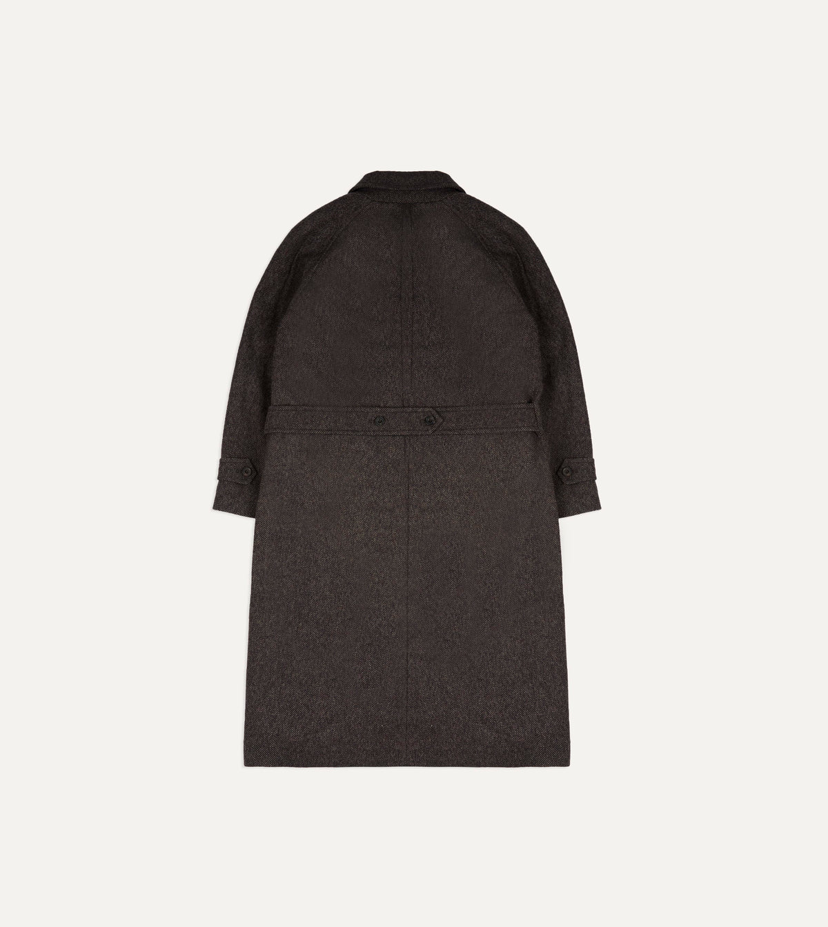 Brown Wool Raglan Overcoat