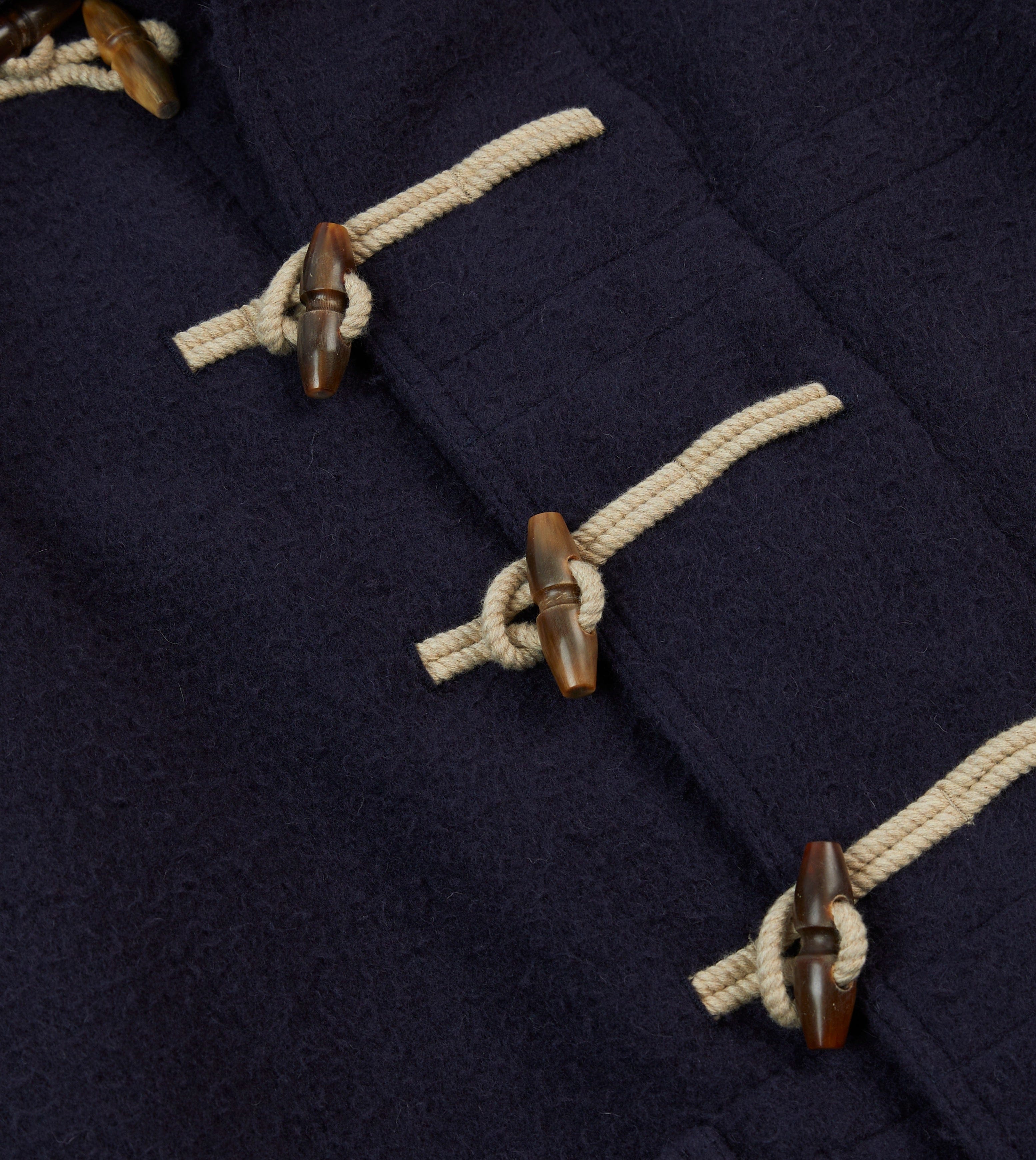 Navy Casentino Wool Short Duffle Coat – Drakes