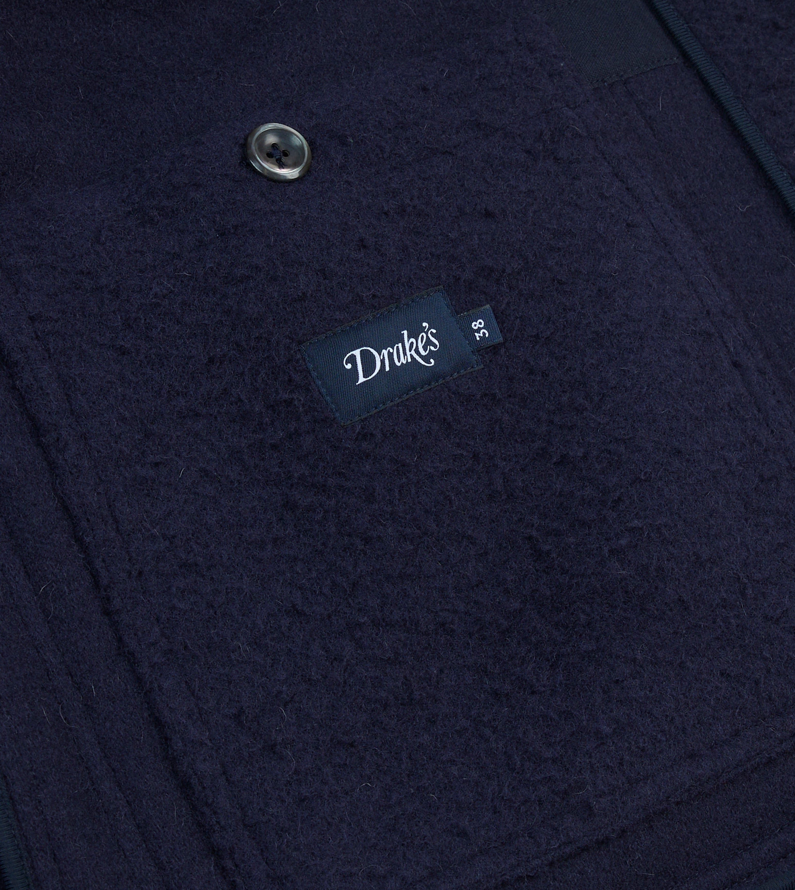 Navy Casentino Wool Short Duffle Coat – Drakes