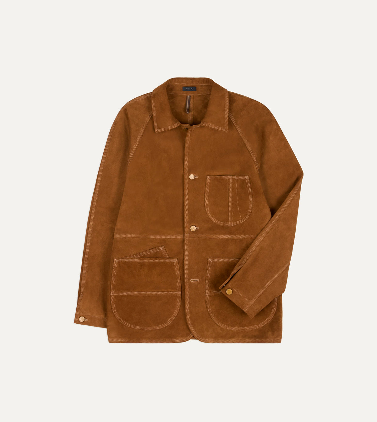 Snuff Suede Raglan Work Coat
