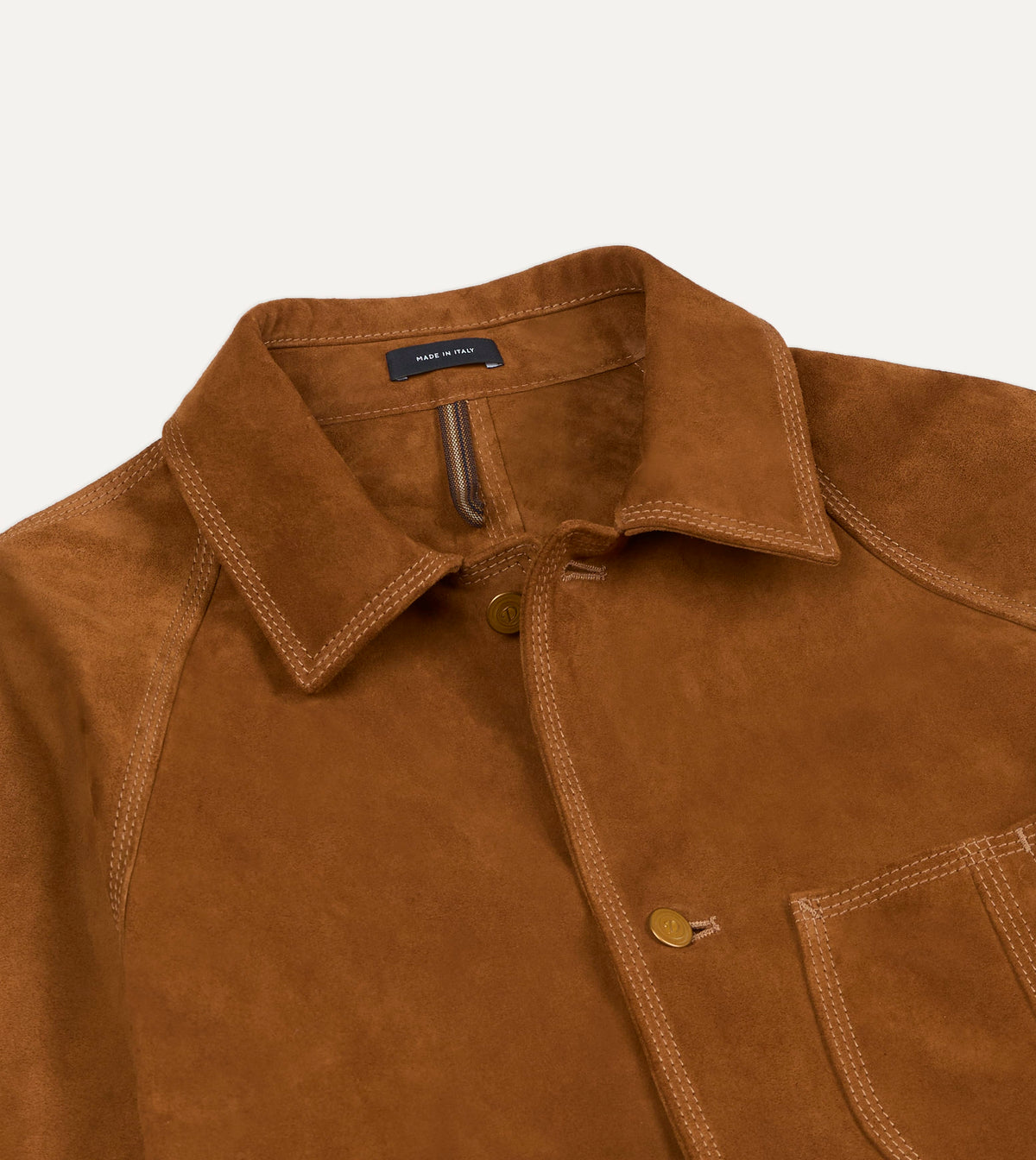 Snuff Suede Raglan Work Coat