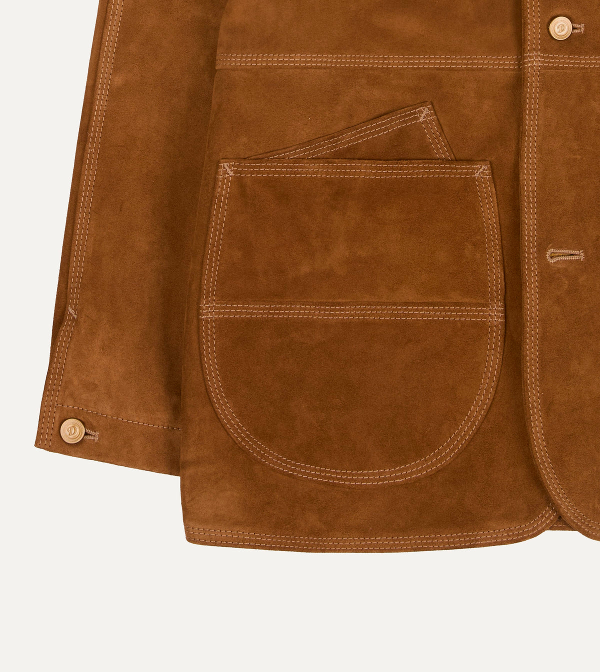 Snuff Suede Raglan Work Coat
