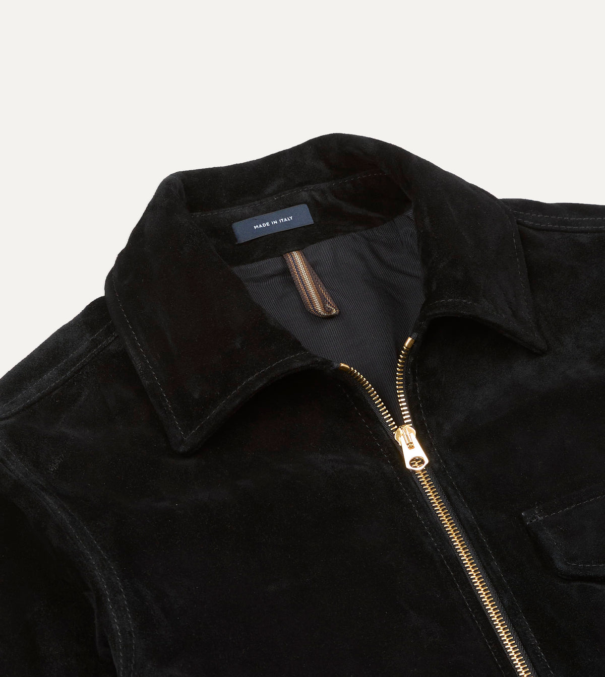 Black Heavyweight Suede A-2 Bomber Jacket